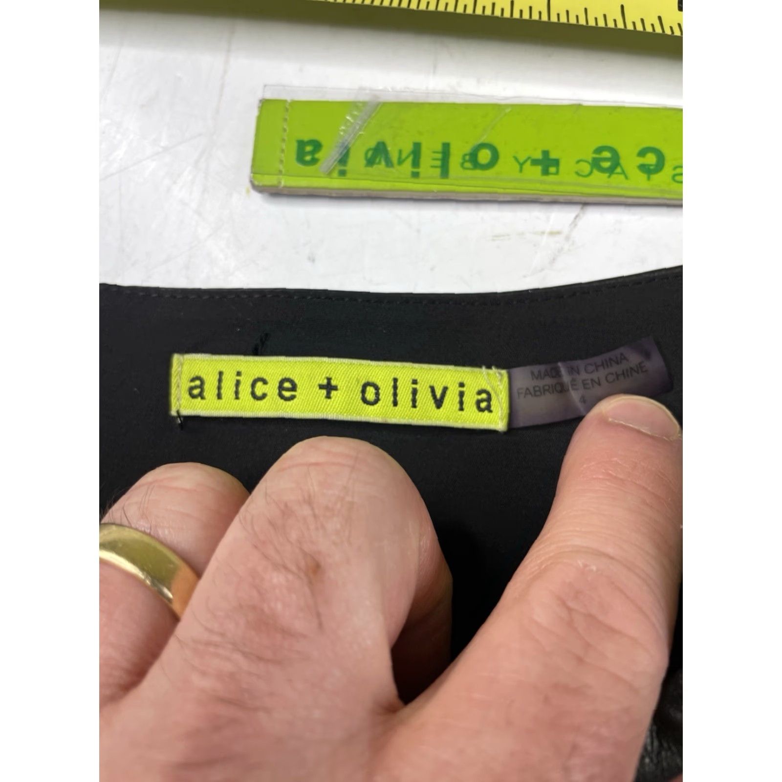 Alice + Olivia NWT Alice Olivia Skirt Womens 4 Black Lamb Leather Pleated Zip Mini 90s Gothic Biker Punk Rock Party/Cocktail Size 27" / US 4 / IT 40 - 4 Thumbnail