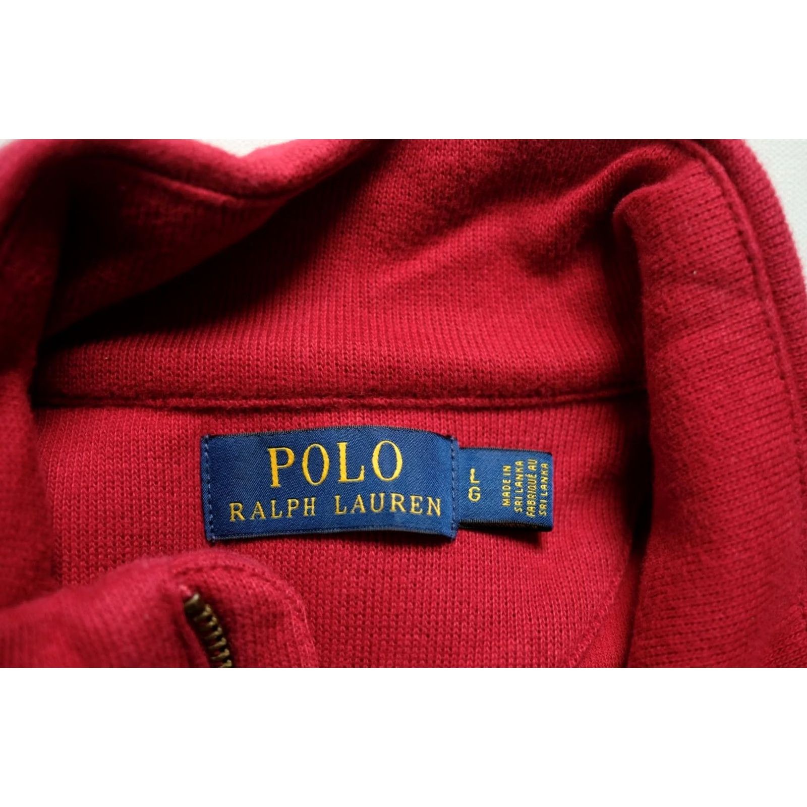 Ralph Lauren VINTAGE Ralph Lauren Polo Full Zip Sweatshirt VTG Y2K Retro Red Size US L / EU 52-54 / 3 - 7 Thumbnail