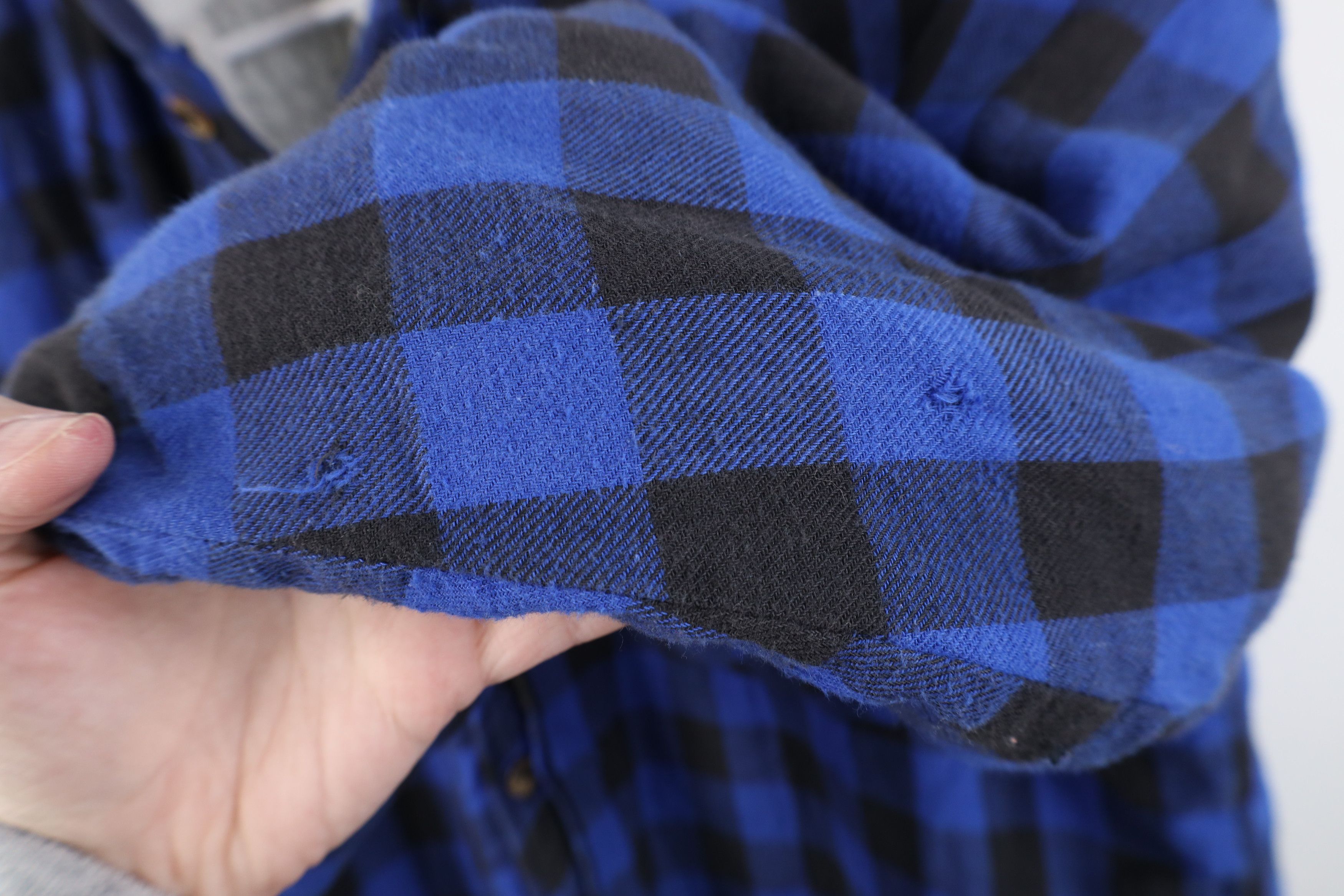 Vintage Vintage 90s Streetwear Lined Hooded Flannel Shirt Jacket Size US XL / EU 56 / 4 - 9 Thumbnail