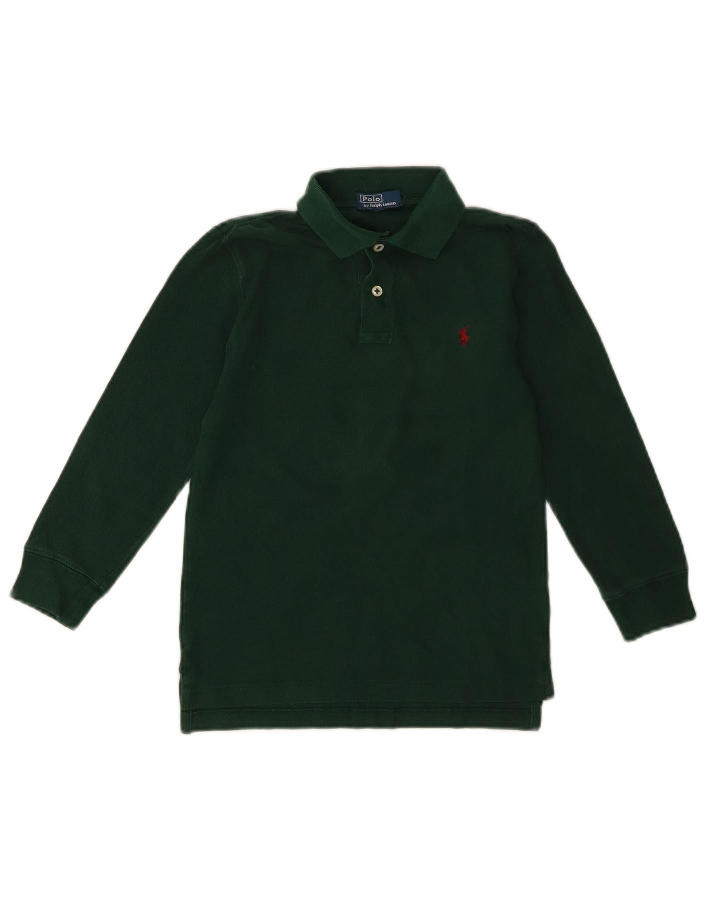 Polo Ralph Lauren Boys Long Sleeve Polo Shirt 9-10 Years Green Size ONE SIZE - 1 Thumbnail