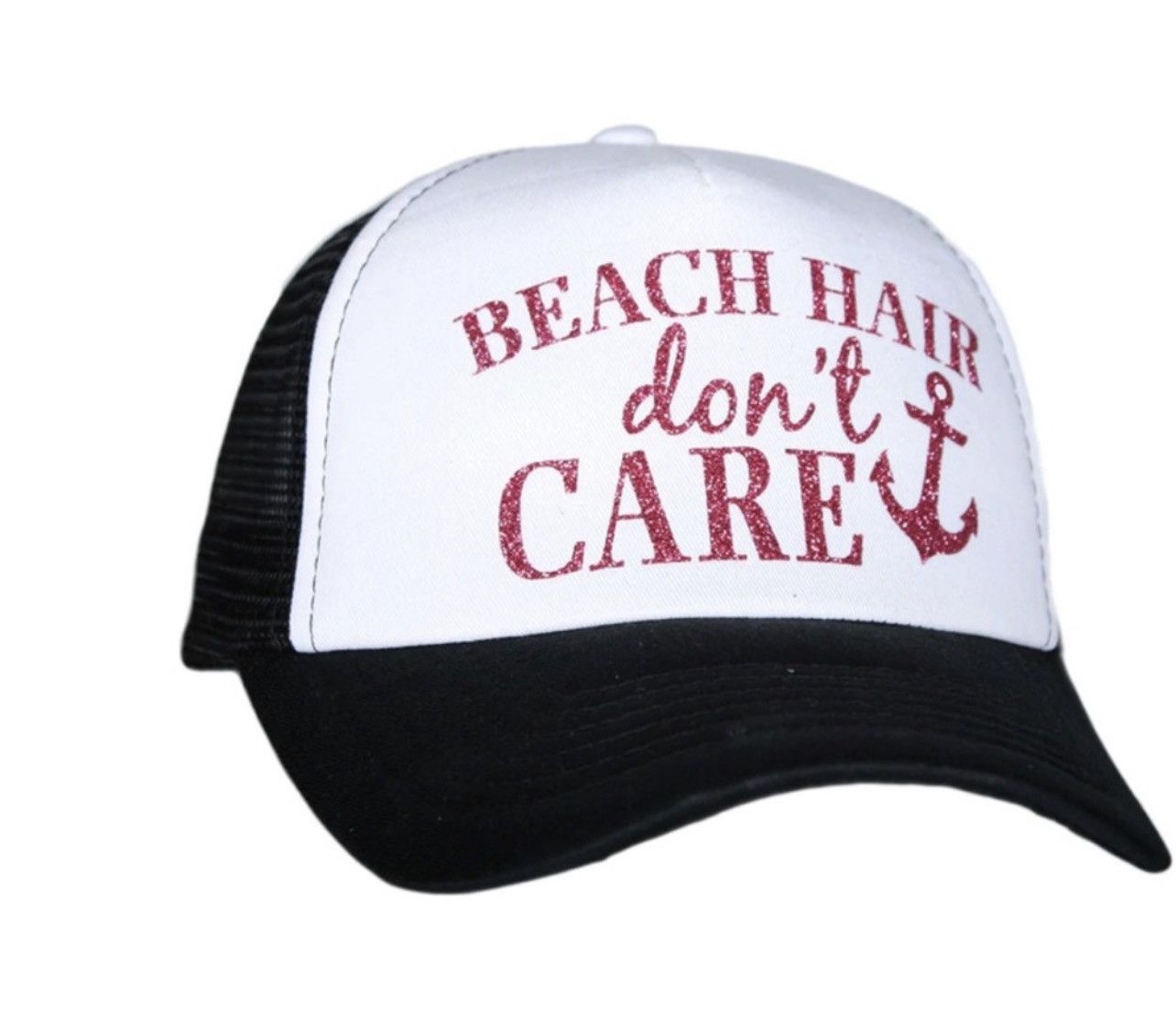 The Unbranded Brand New Pink “Beach Hair” Trucker Hat Ball Cap Adjustable Size ONE SIZE - 1 Thumbnail