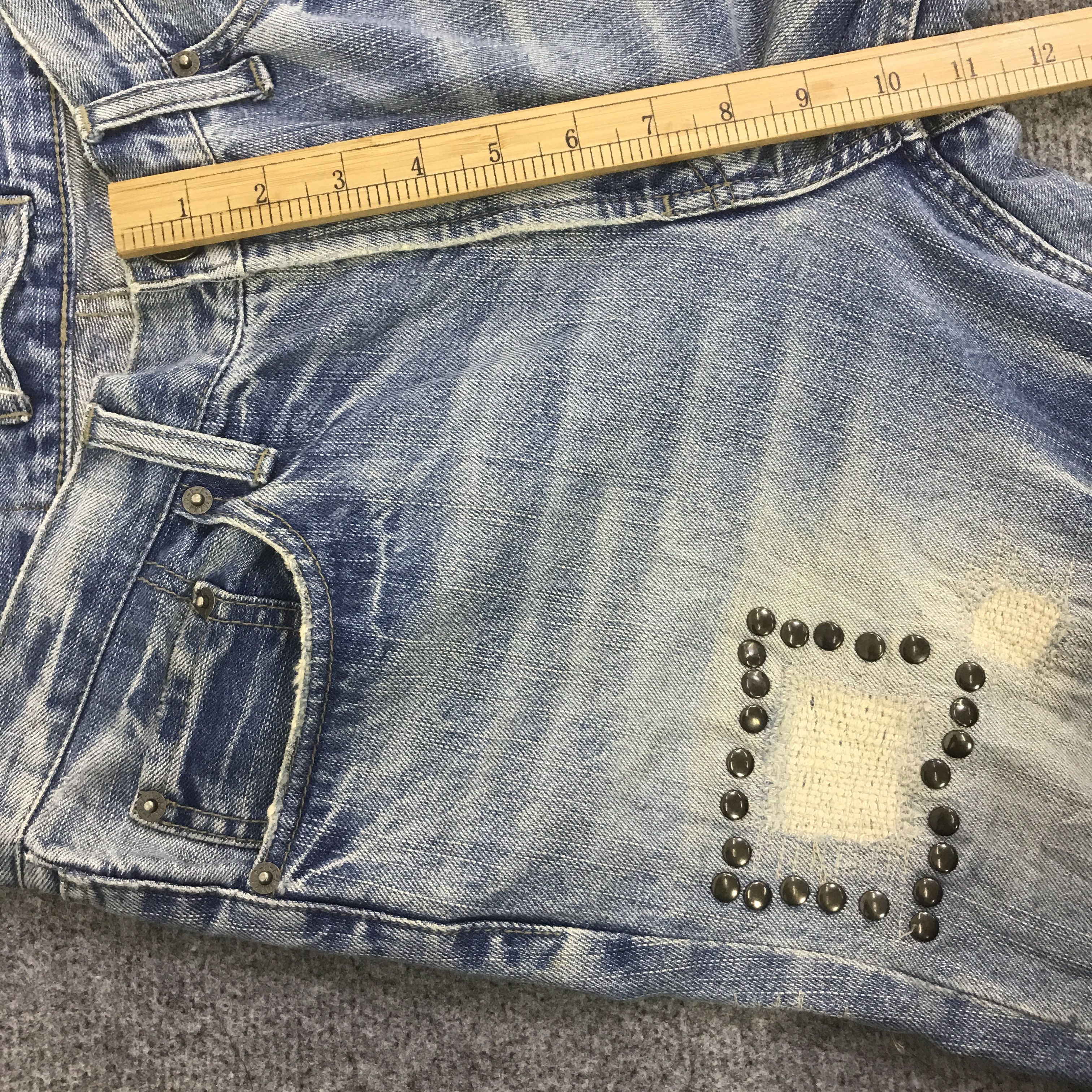PPFM PPFM JAPAN RIPPE DISTRESSED DENIM PANTS K130B17 Size US 32 / EU 48 - 8 Thumbnail
