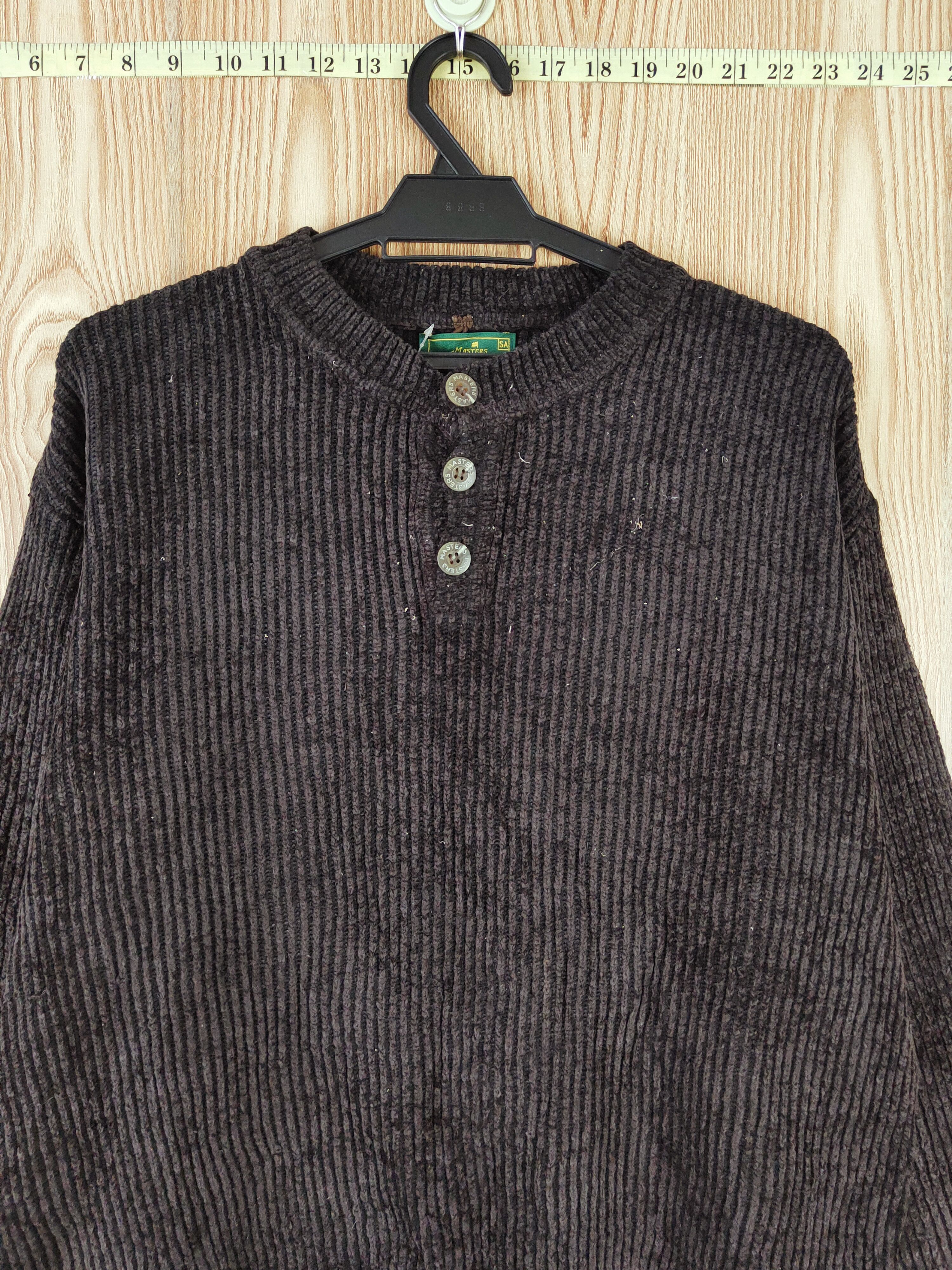 Vintage Masters italy designer Dark Brown Knitwear #W248 Size US M / EU 48-50 / 2 - 2 Thumbnail