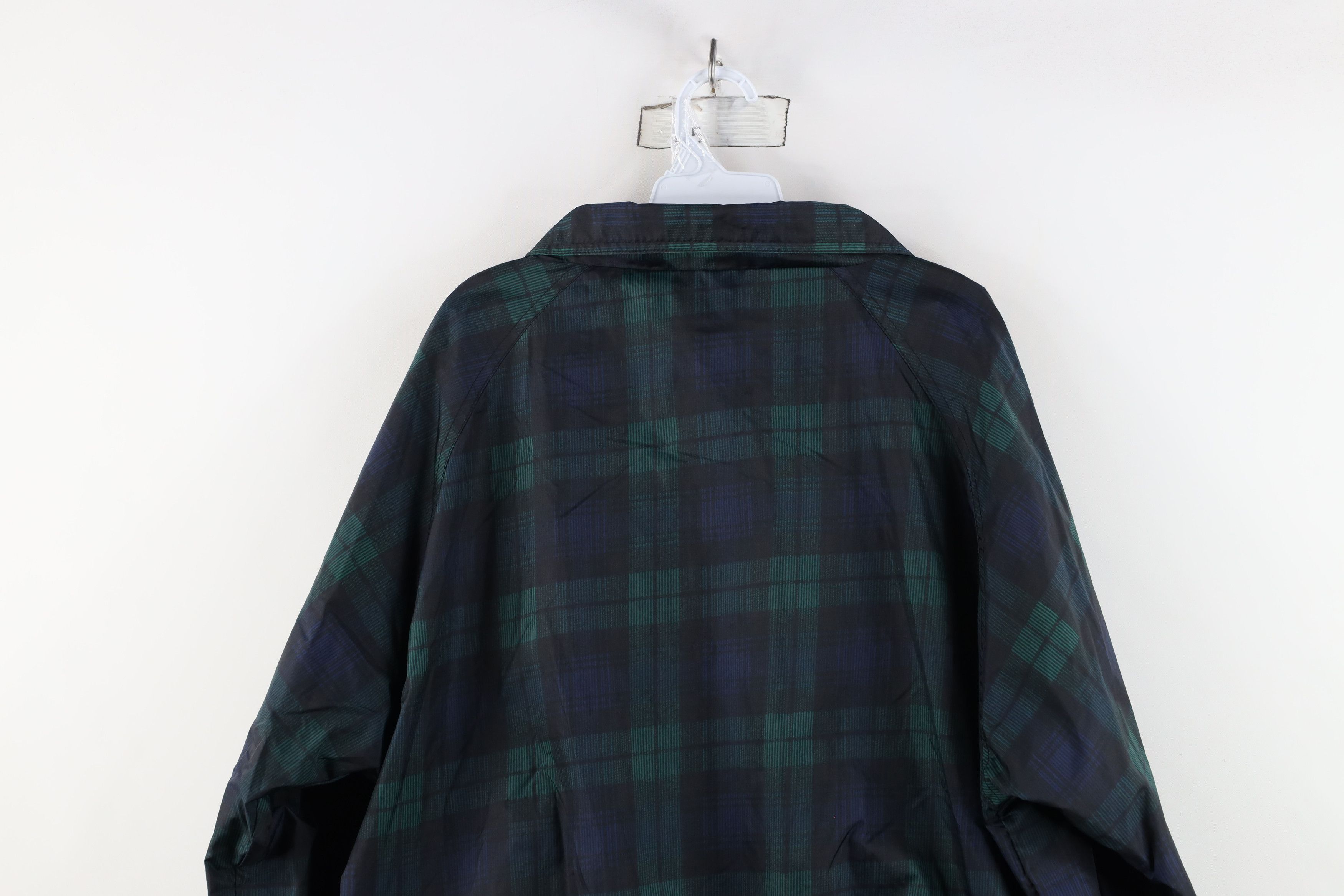 Vintage Vintage 90s Streetwear Full Zip Windbreaker Jacket Plaid Size US L / EU 52-54 / 3 - 13 Thumbnail