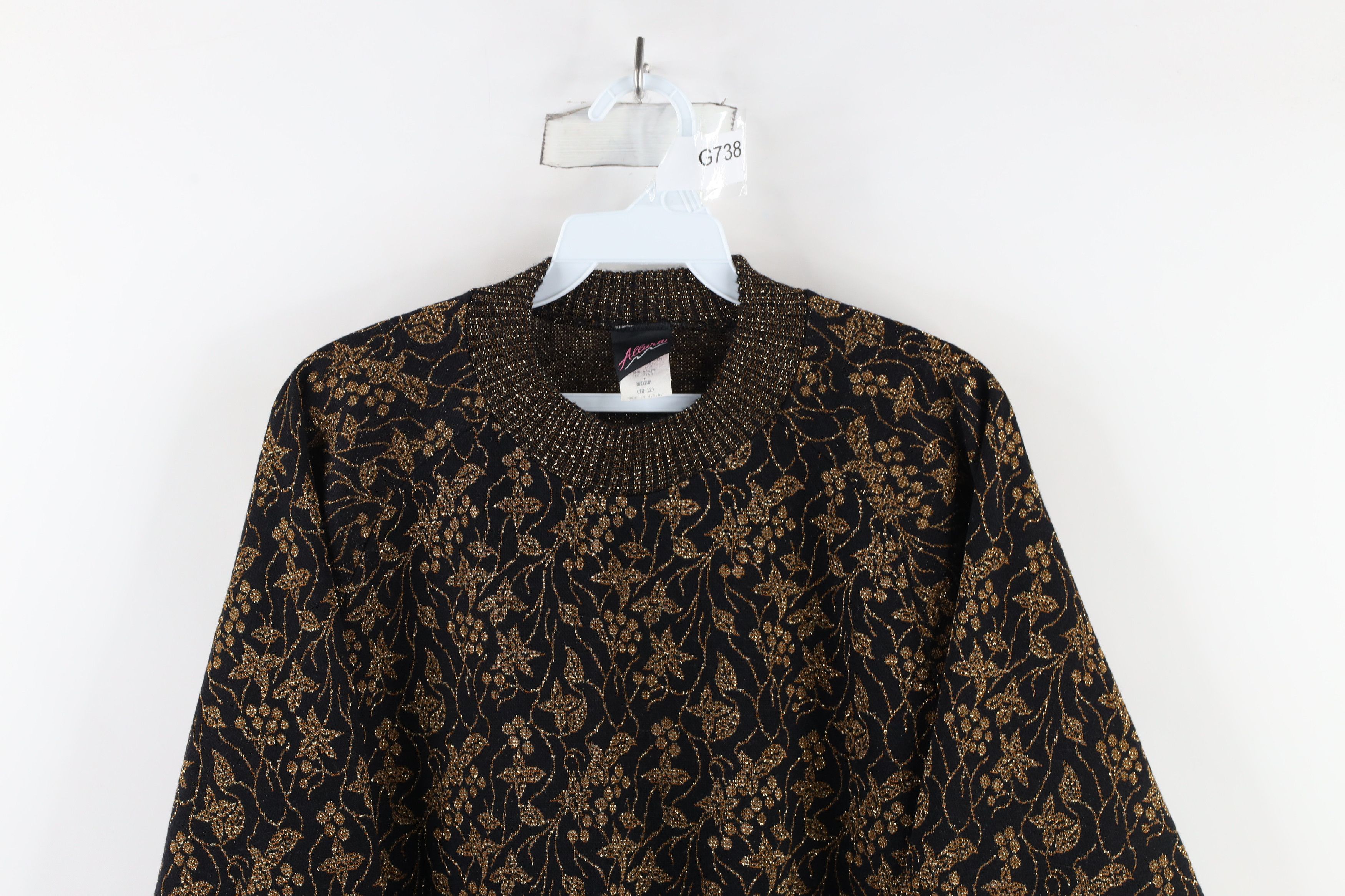 Vintage Vintage 90s Streetwear Knit Flower Crewneck Sweater USA Size M / US 6-8 / IT 42-44 - 2 Thumbnail