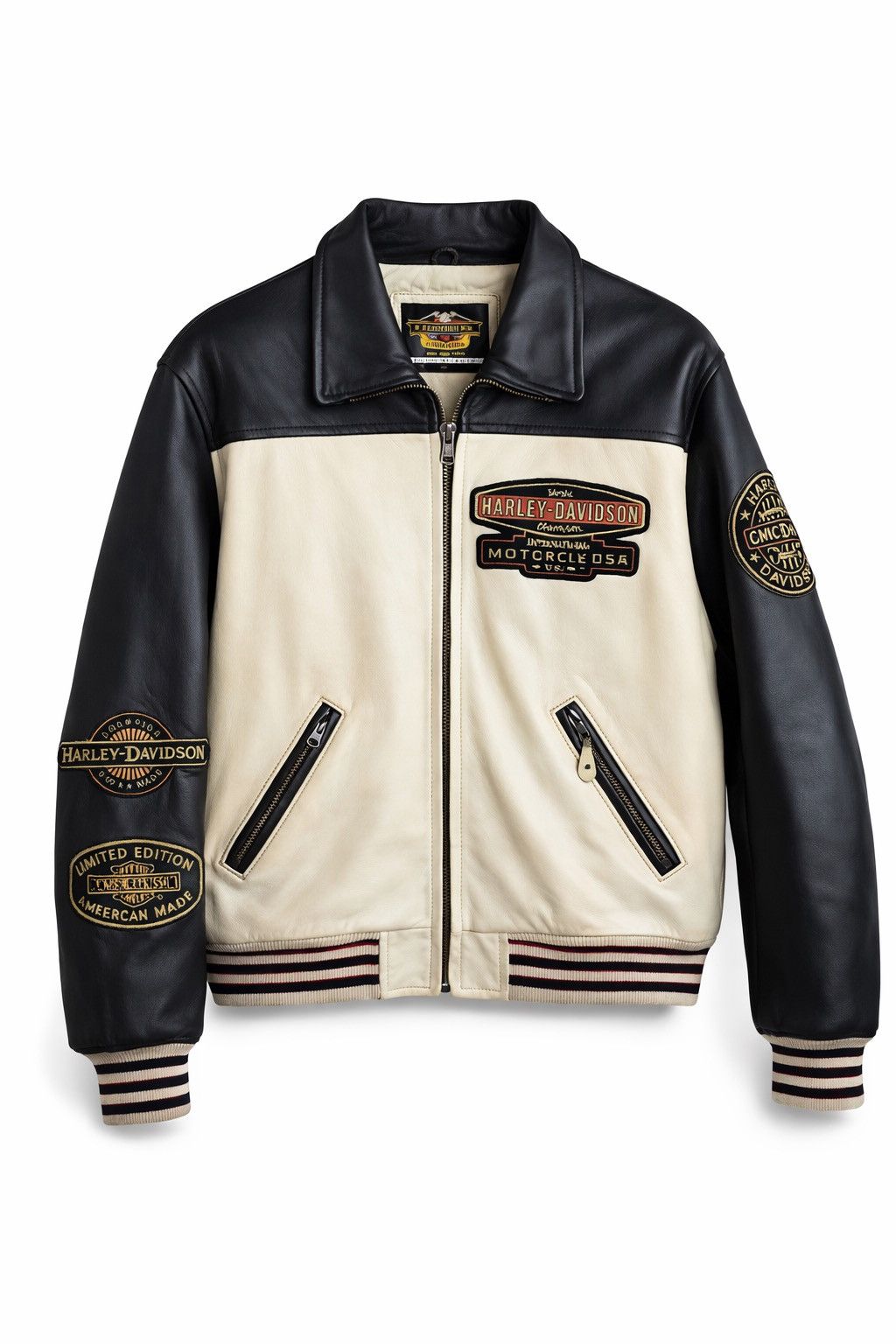 Harley Davidson Vintage Harley-Davidson Leather Distressed Biker Jacket Size US L / EU 52-54 / 3 - 2 Thumbnail