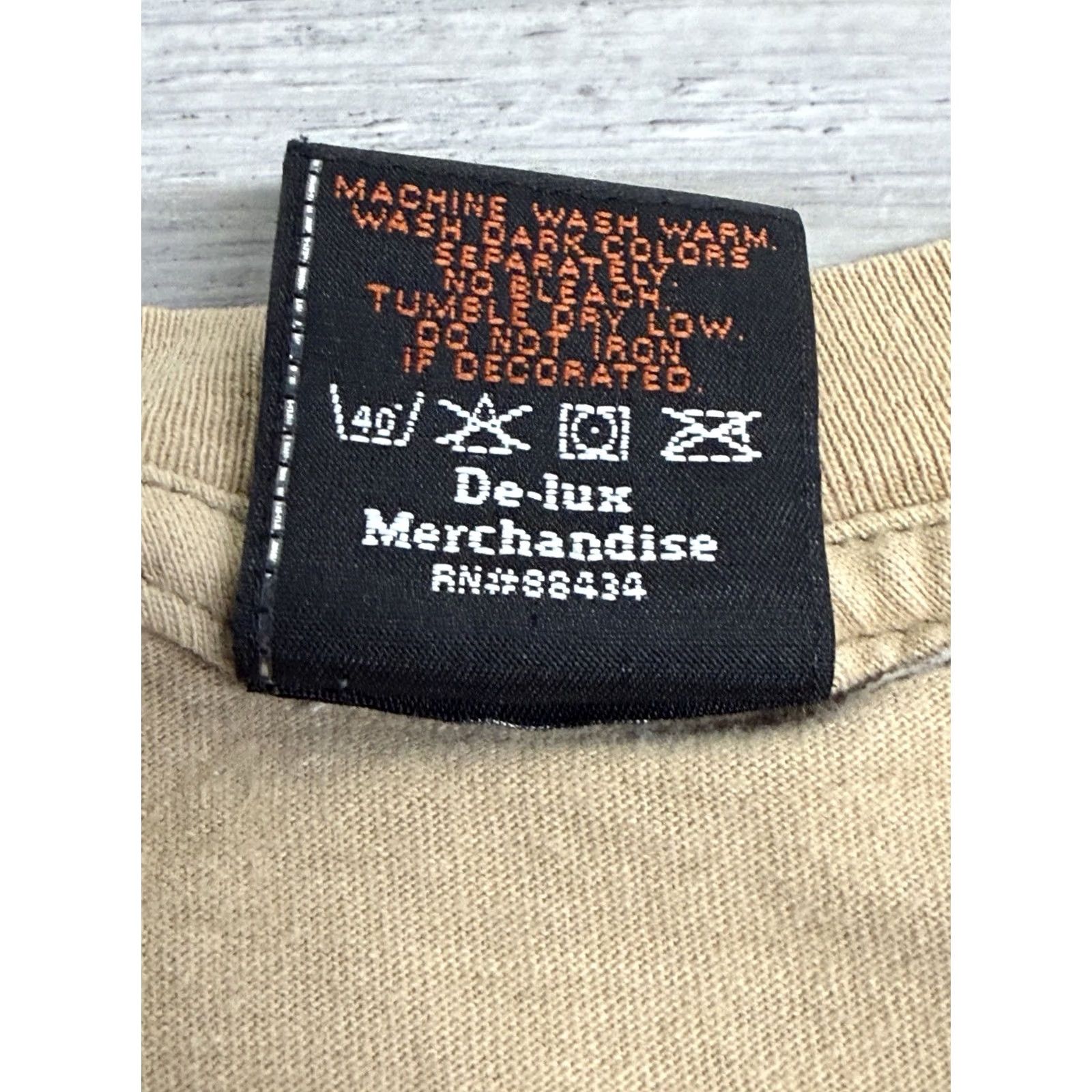 Harley Davidson VINTAGE Harley-Davidson Eagle T-Shirt XL Beige Crew Neck Men Size US XL / EU 56 / 4 - 7 Thumbnail