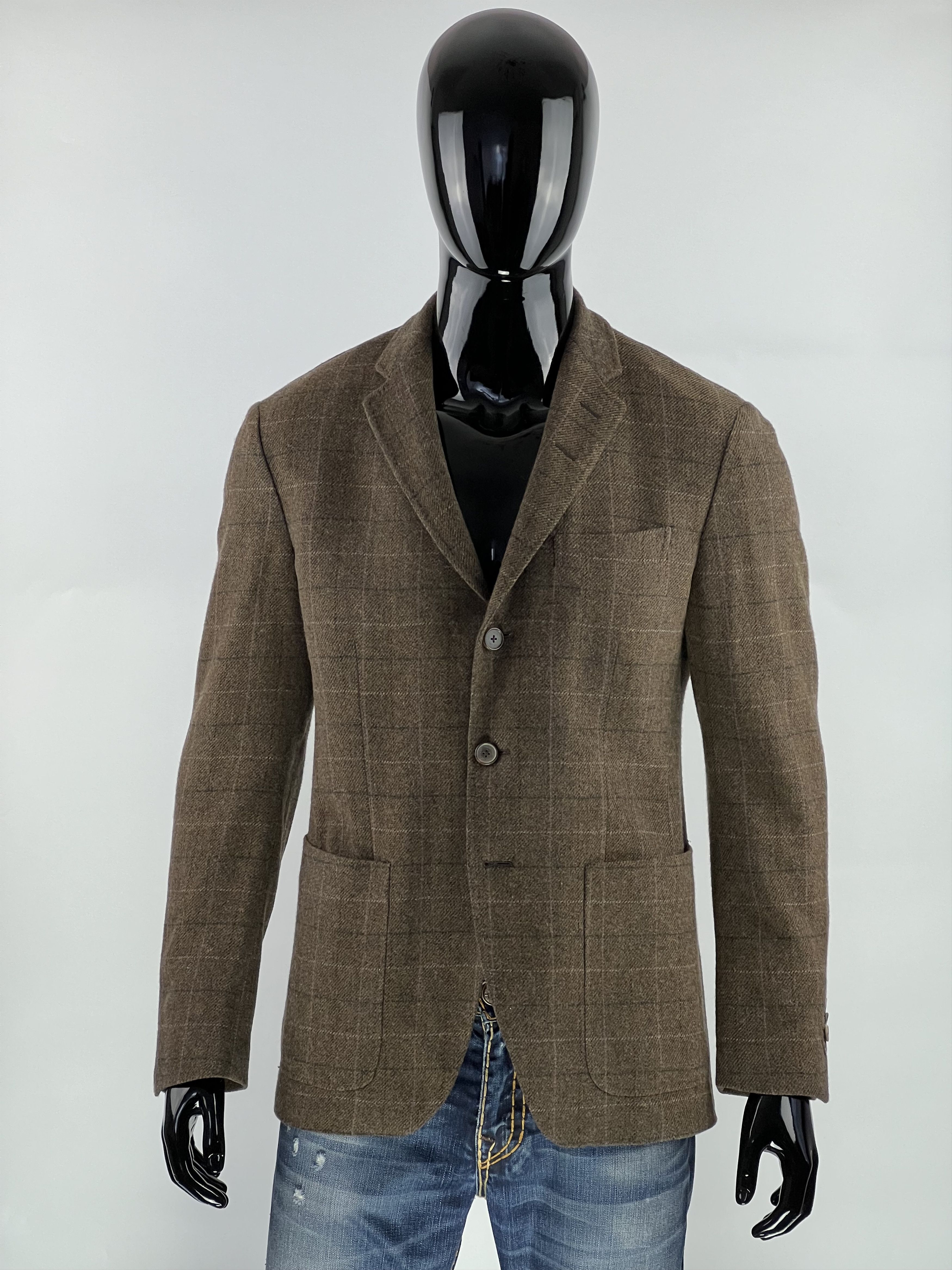 Massimo Dutti Massimo Dutti Men's Wool Tweed Check Blazer Jacket Size 50 Size 50R - 1 Thumbnail