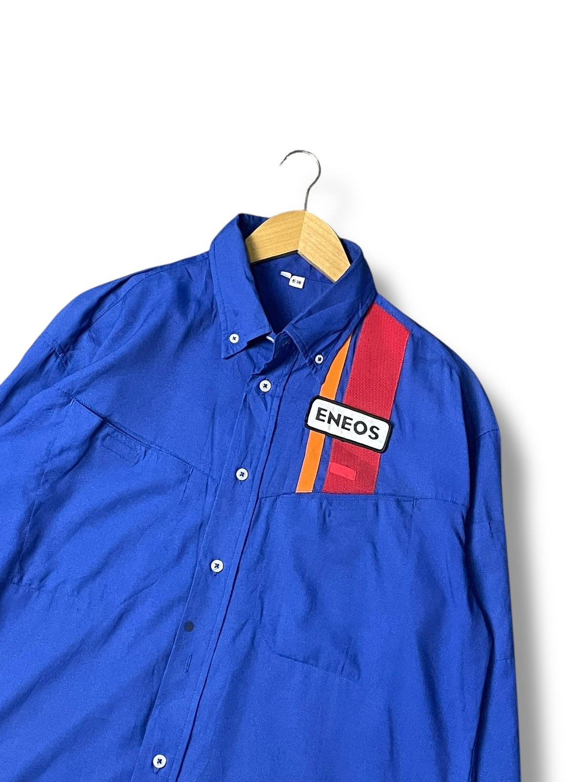 Japanese Brand × Vintage × Yamaha Vintage ENEOS Racing Worker Button Up Shirt (88) Size US L / EU 52-54 / 3 - 2 Thumbnail