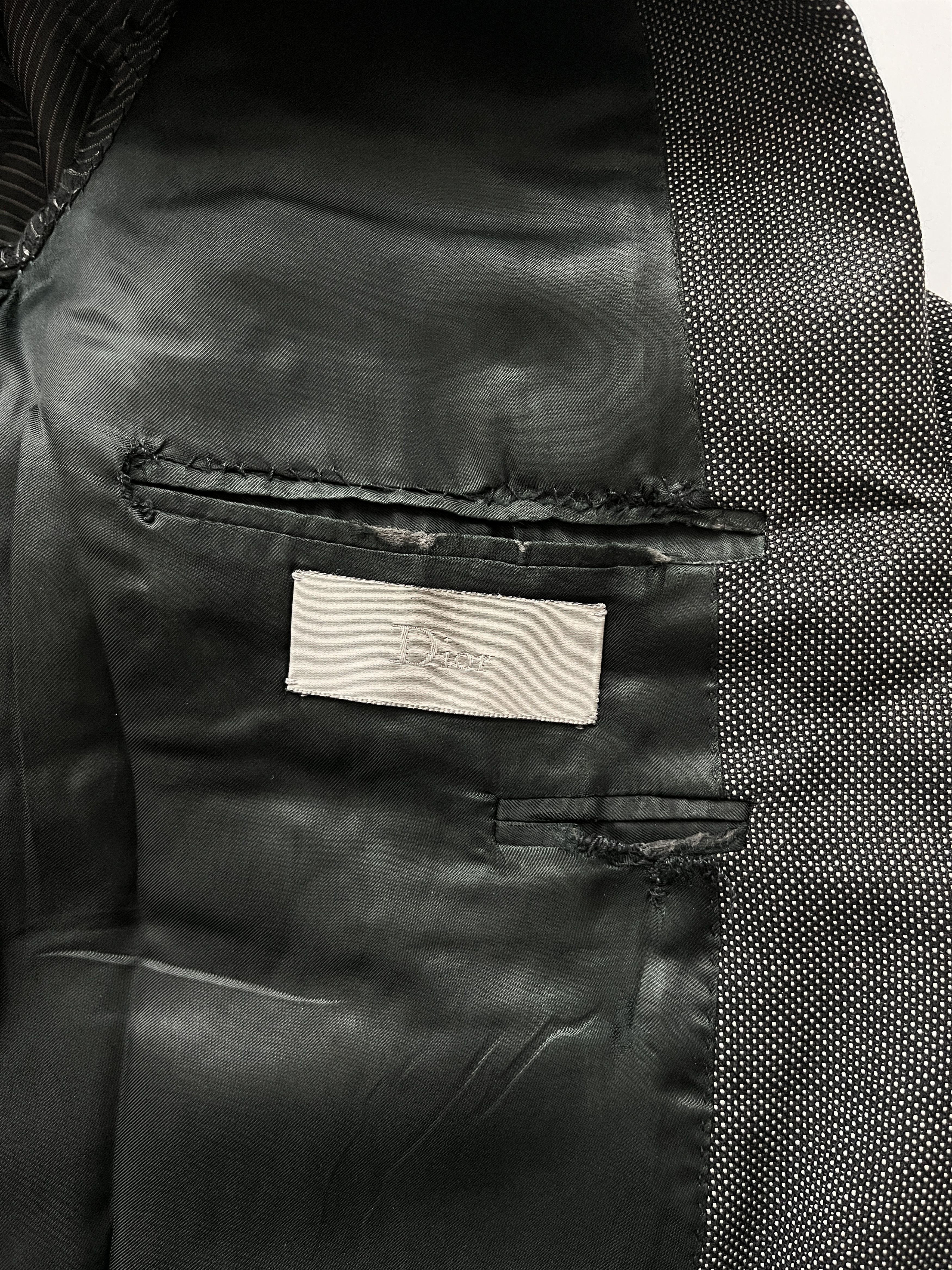 Dior × Hedi Slimane ⚡️QUICK SALE⚡️2007 Dior Hedi Slimane Dark Gray Blazer Jacket Size US L / EU 52-54 / 3 - 11 Thumbnail