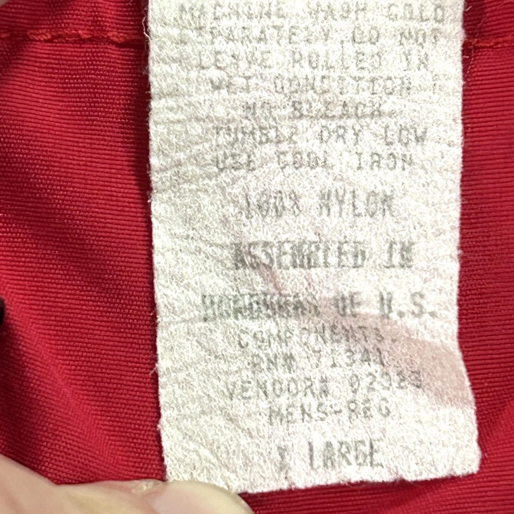 Vintage VTG LL Bean Jacket Mens Large Red Hooded Anorak 1/4 Zip Pullover Windbreaker Jacket Size US L / EU 52-54 / 3 - 6 Thumbnail