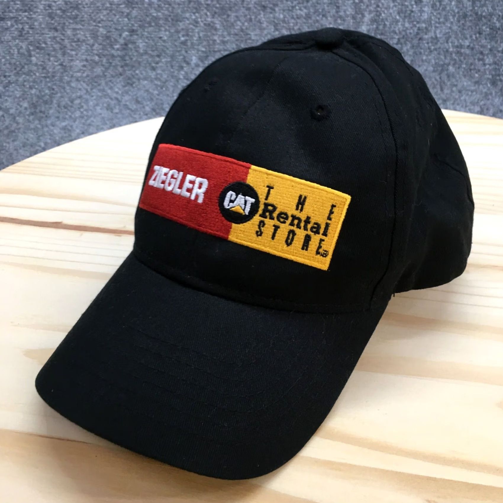 Vintage CAT Baseball Cap Hat Mens One Size Black Cotton Embroidered Logo Basic Size ONE SIZE - 2 Thumbnail