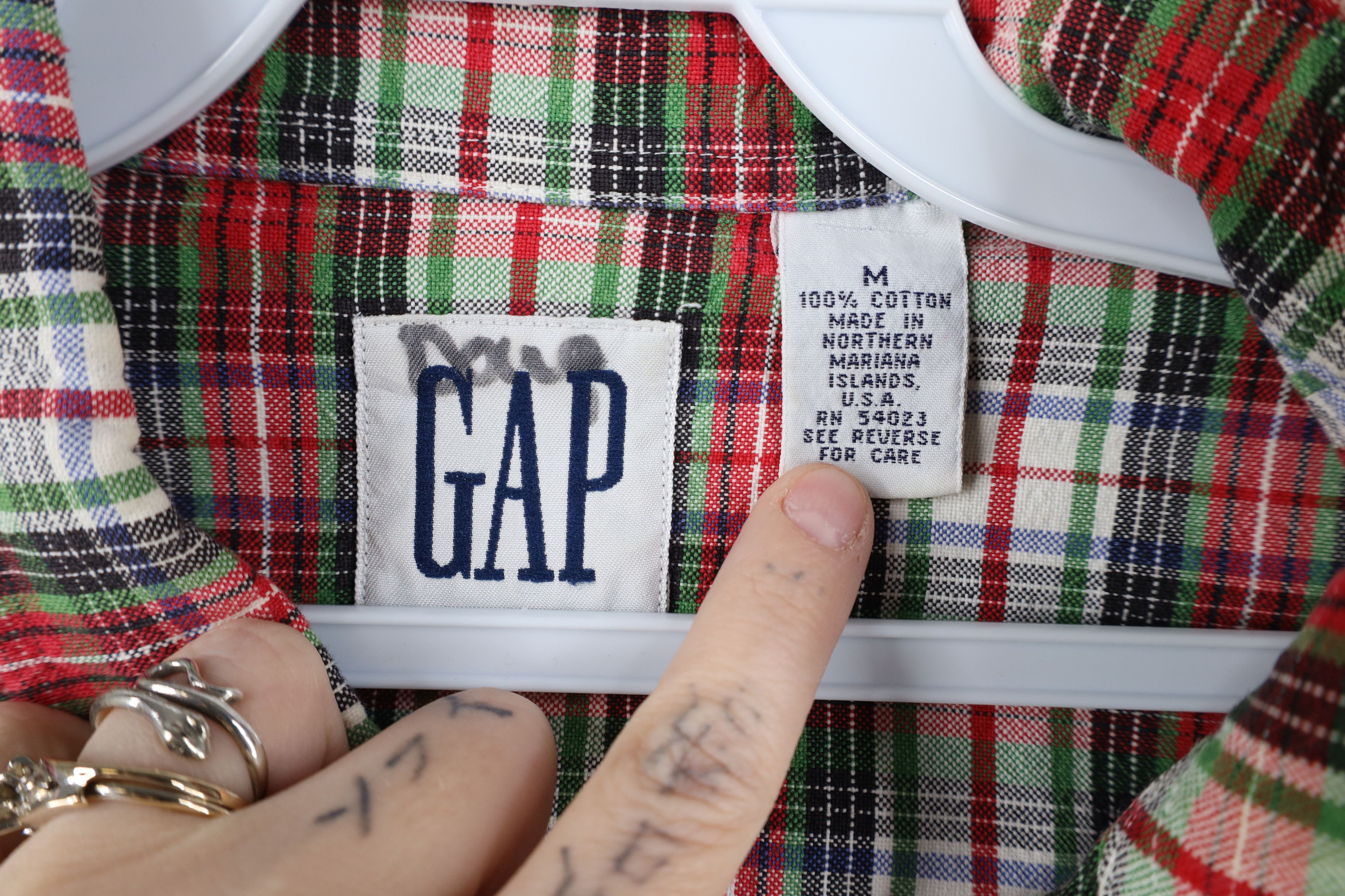 Gap Vintage 90s Gap Heavyweight Collared Button Down Shirt Size US M / EU 48-50 / 2 - 8 Thumbnail