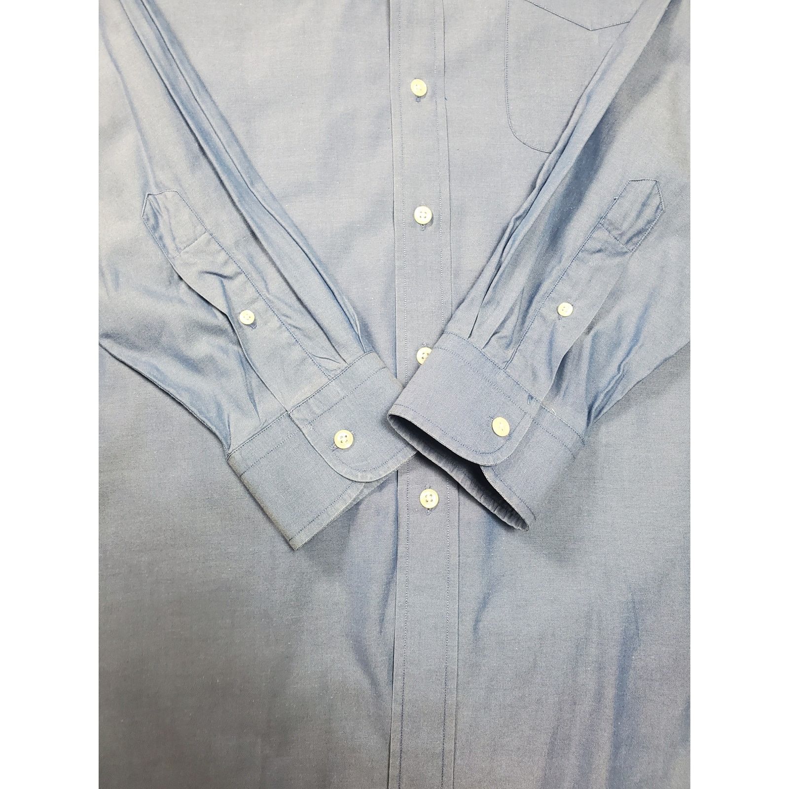 Other Men's Dark Blue 16.5-34 Button Up Dress Shirt Workwear Size US L / EU 52-54 / 3 - 6 Thumbnail