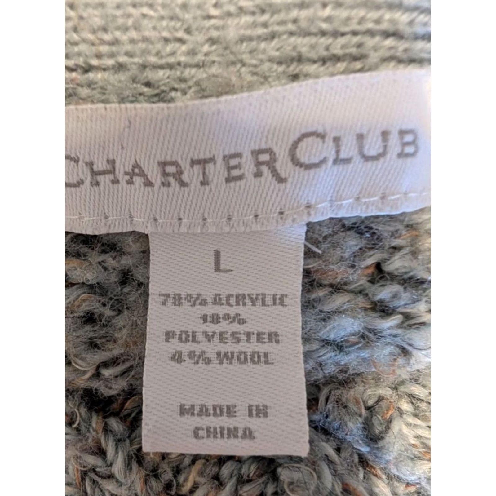 Charter Club VINTAGE Charter Club Wool Blend Sweater Vest Women's Large Beige Sleeveless Button Closure EUC Size L / US 10 / IT 46 - 5 Thumbnail