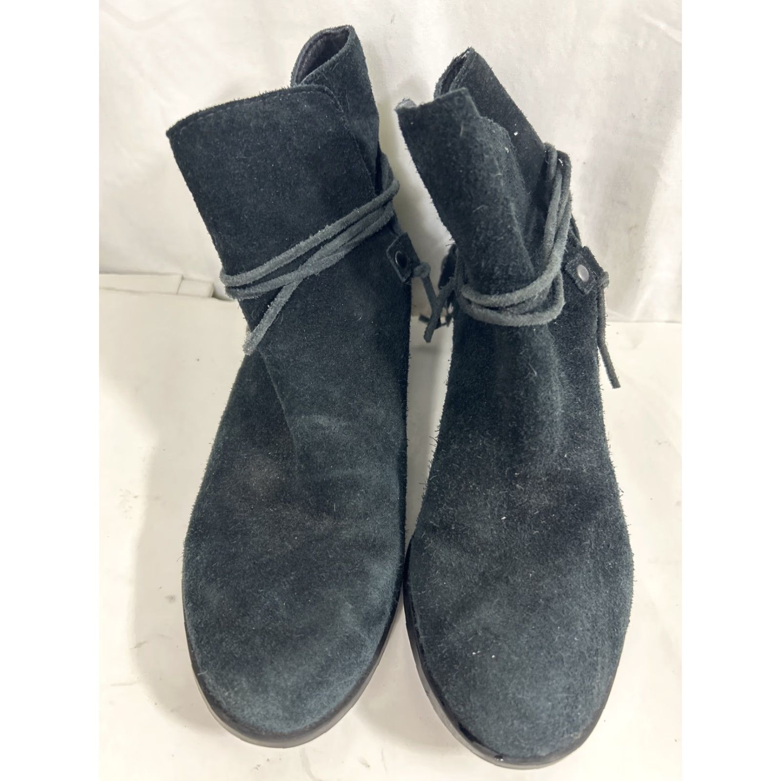 SOREL Sorel Boots Womens 7.5 Farah Tassel Ties Ankle Booties NL2682-010 Black Suede Bootie M Black Suede 7.5 Womens Size US 8 / IT 38 - 5 Thumbnail