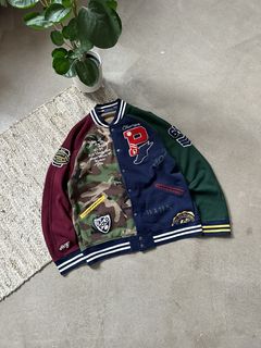 Ralph lauren patchwork baseball on sale jacket