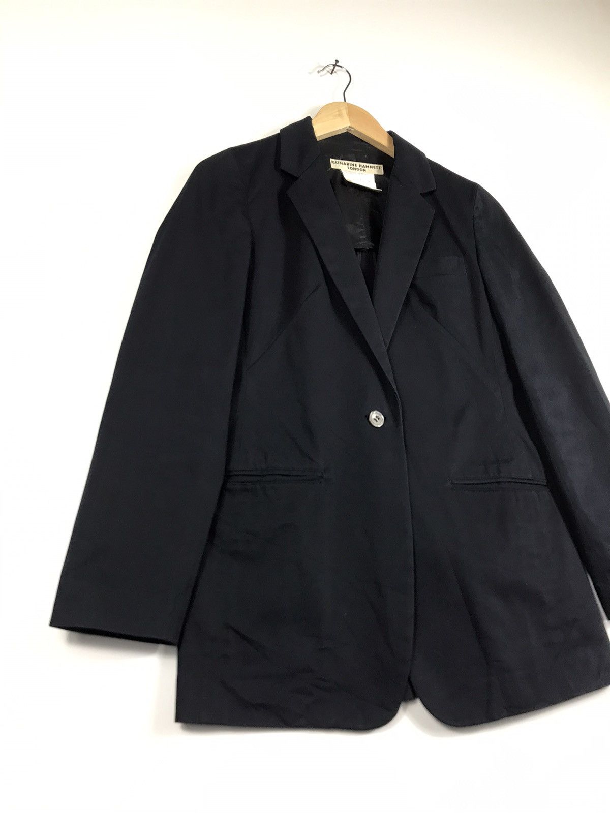 Japanese Brand × Katharine Hamnett London × Vintage ⚡️Vintage Y2K Katharine Hamnett London Black Coat Size M / US 6-8 / IT 42-44 - 2 Thumbnail