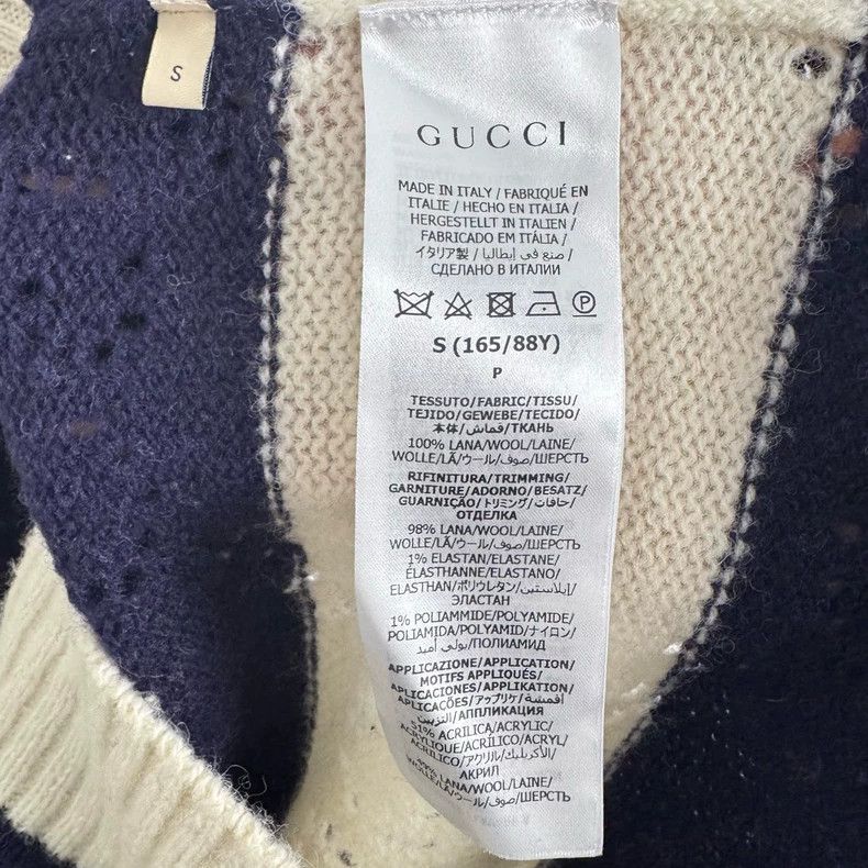 Gucci Gucci Old Flower Tiger Heavy Industry Embroidery Sweater 25 Size US S / EU 44-46 / 1 - 4 Thumbnail