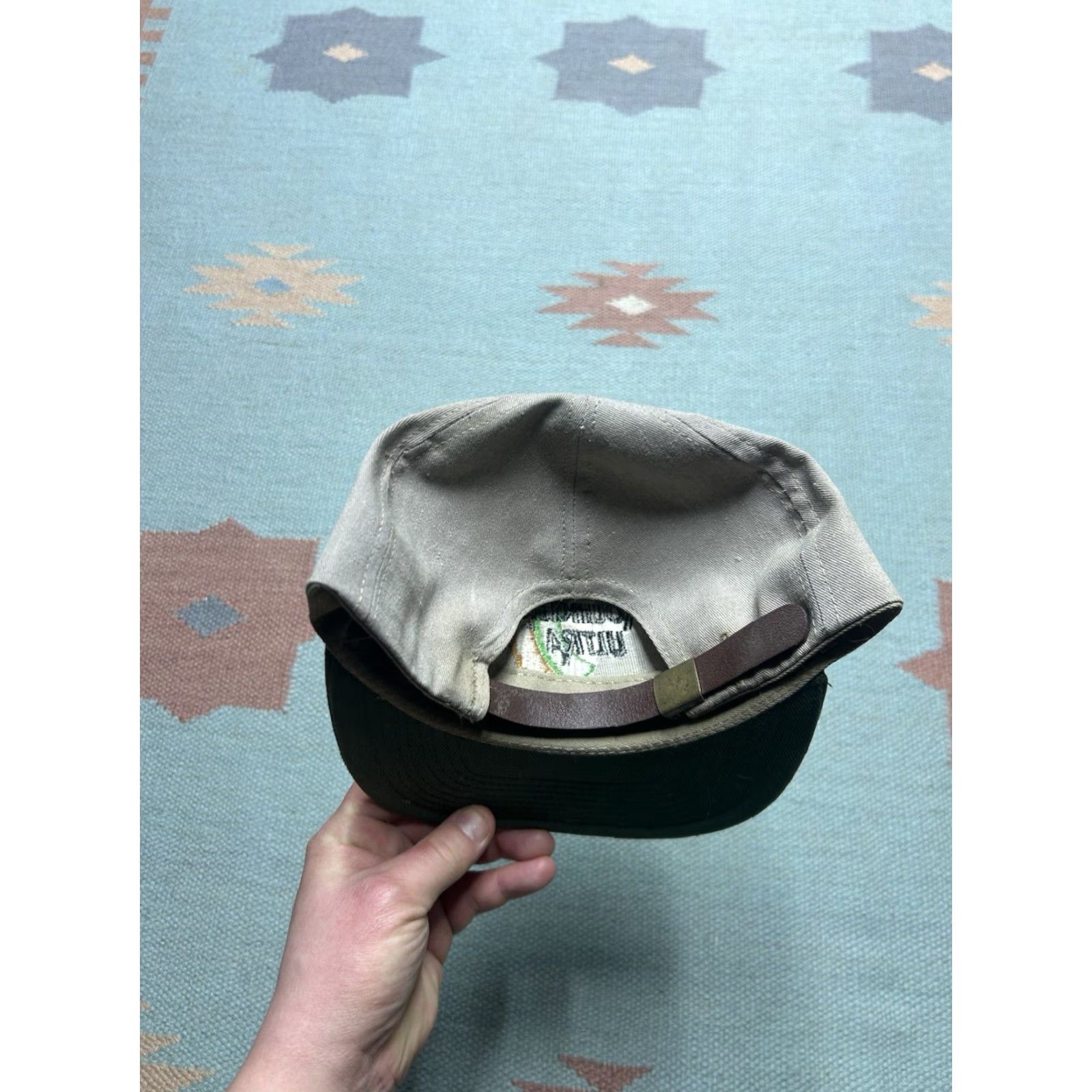 Vintage VINTAGE StrapBack Hat Cap USA Adjustable Green Tan Men Adjustable Strapback USA Hat Size ONE SIZE - 4 Thumbnail