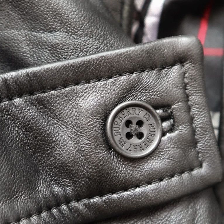 Black Label × Burberry × Genuine Leather Vintage Burberry Long Coat Fur Leather Jacket Size US L / EU 52-54 / 3 - 6 Thumbnail