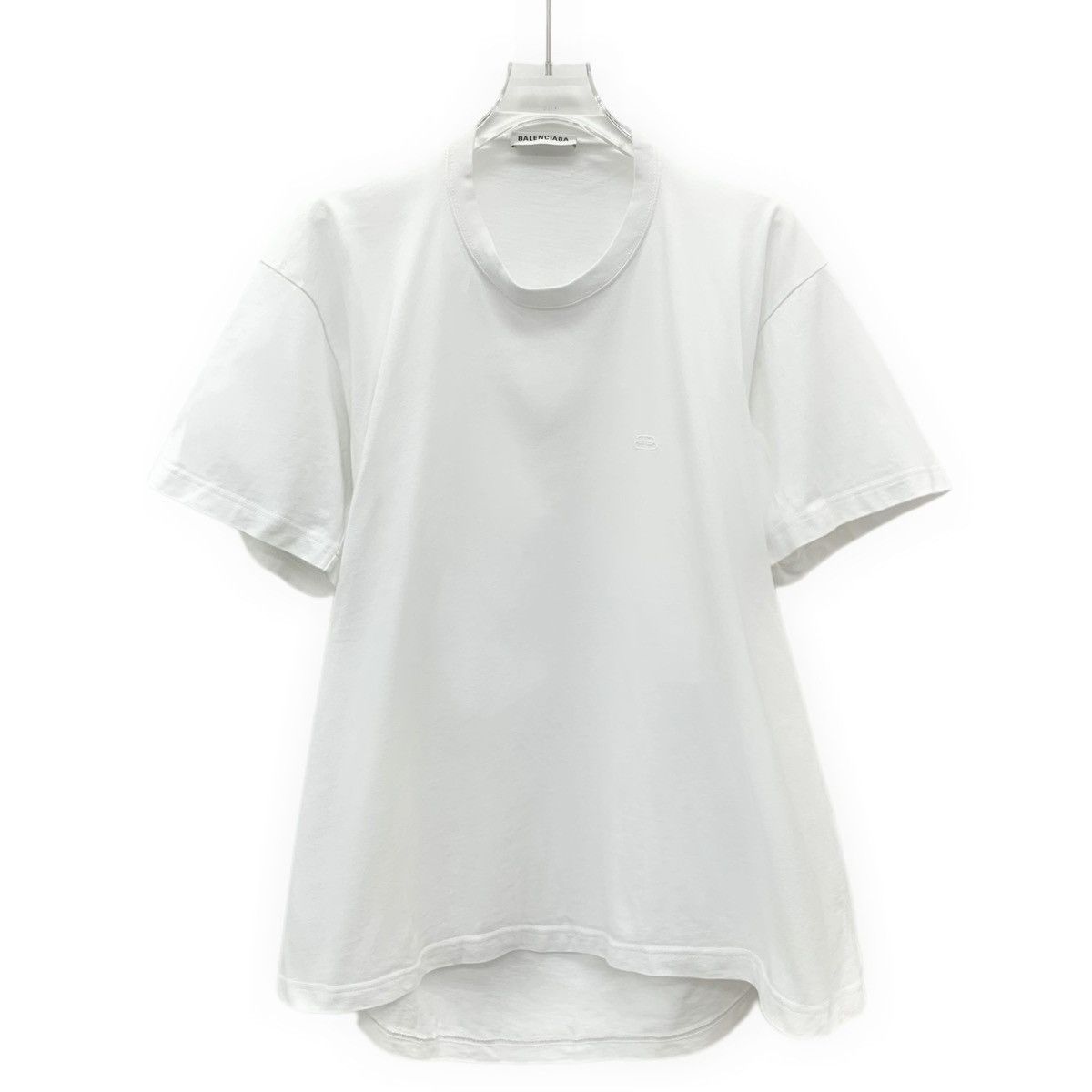 Balenciaga Balenciaga White Cotton Crew Neck Short Sleeve T-shirt K26WX Size XS / US 0-2 / IT 36-38 - 1 Thumbnail