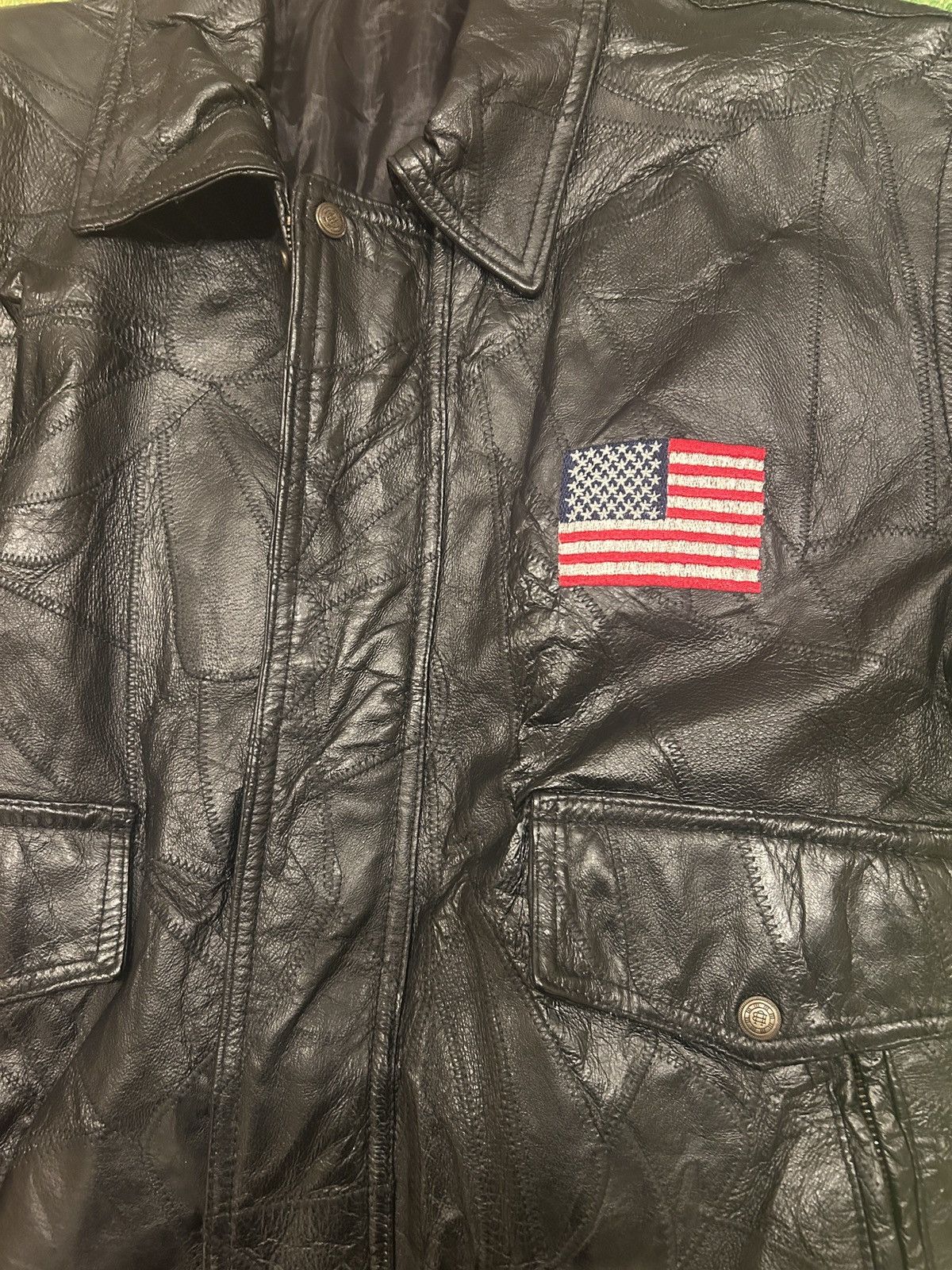 Other VINTAGE EMBROIDERED BLACK LEATHER BOMBER JACKET Size US M / EU 48-50 / 2 - 2 Thumbnail