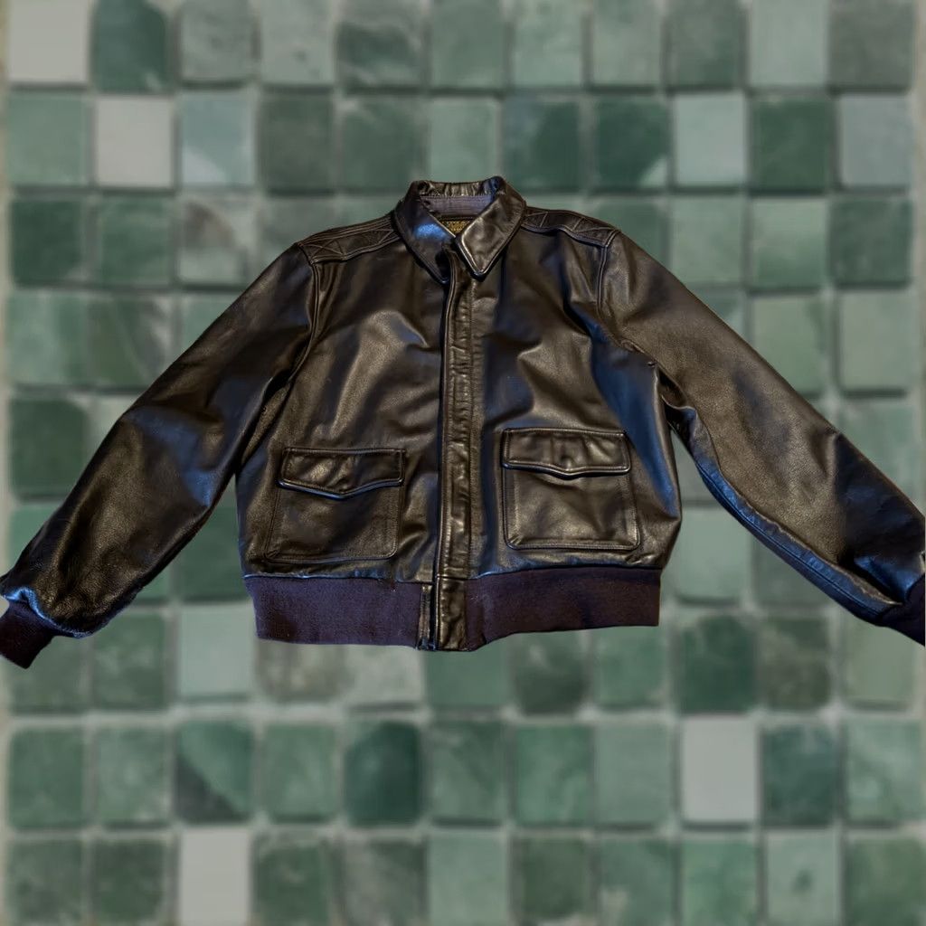 Adidas × Vintage Originals A-15 Brown Leather Jacket | Grailed