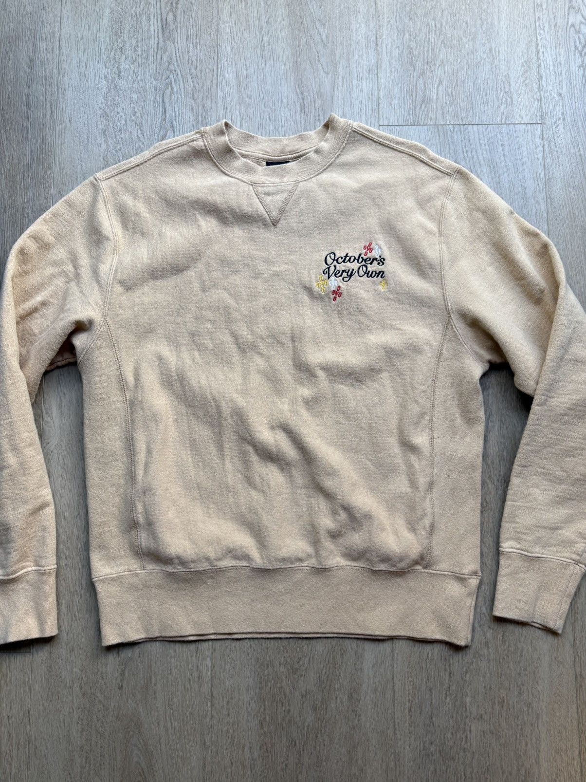October's Very Own OVO tan Pom Pom embroidered crewneck Size US M / EU 48-50 / 2 - 1 Thumbnail