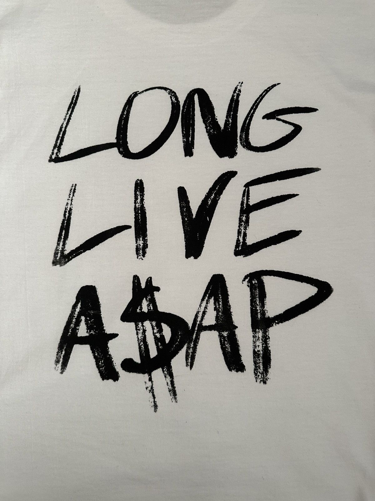 A$AP Rocky × Handmade tee t-shirt white boxy asap rocky rap hip-hop oversize L Size US L / EU 52-54 / 3 - 4 Thumbnail