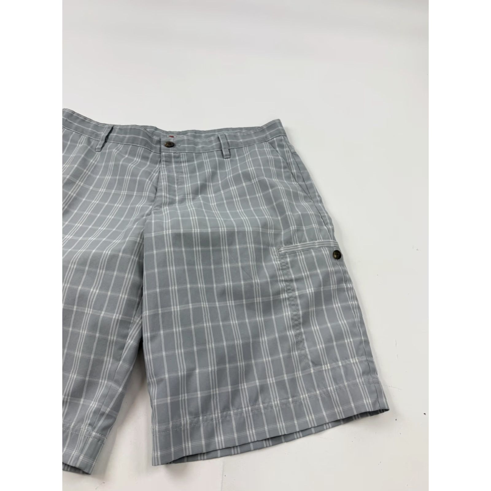 Adidas Adidas Shorts Mens 34 Gray Plaid Cargo Stretch 11 Inseam Golf Casual Outdoor Size US 34 / EU 50 - 2 Thumbnail