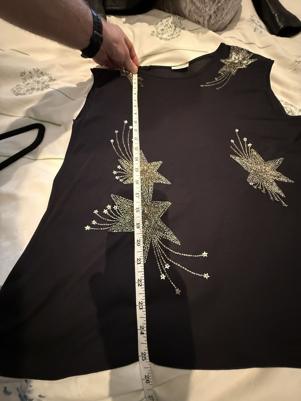 Saint Laurent Paris SS15 Saint Laurent Hedi Slimane starburst silk tank shirt M Size US M / EU 48-50 / 2 - 9 Thumbnail