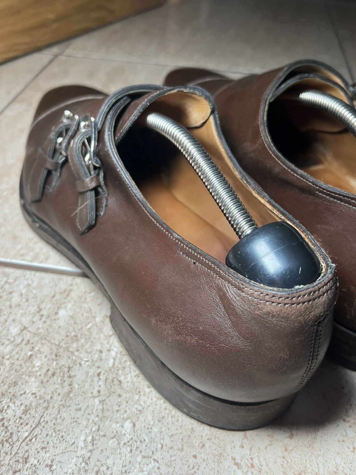 John Lobb Vintage JOHN LOBB William Brown Double Leather Monk Straps Size US 11 / EU 44 - 10 Thumbnail