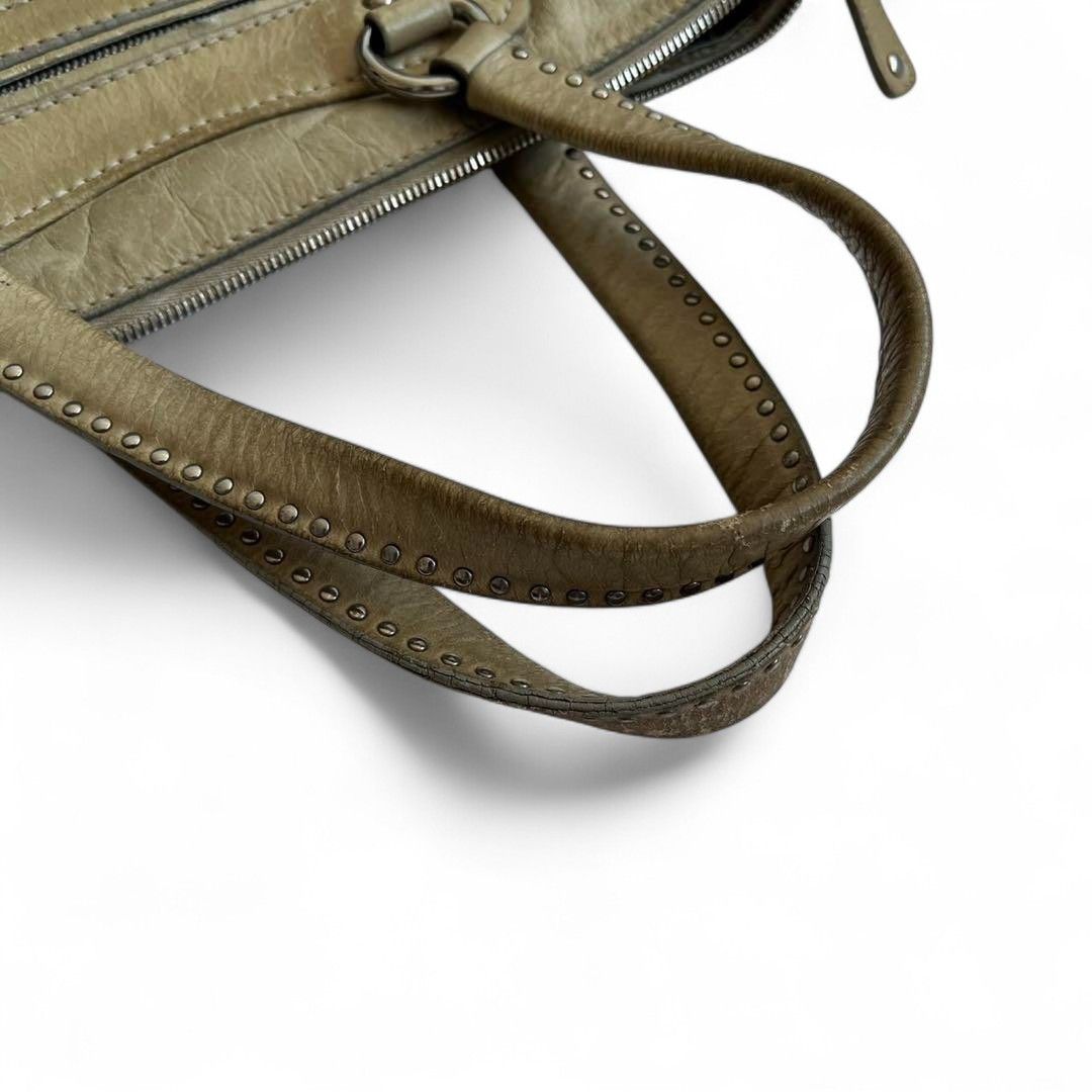 Miu Miu Miu Miu - Studded Crystal Handbag Calf Leather Gray Heart Size ONE SIZE - 12 Thumbnail
