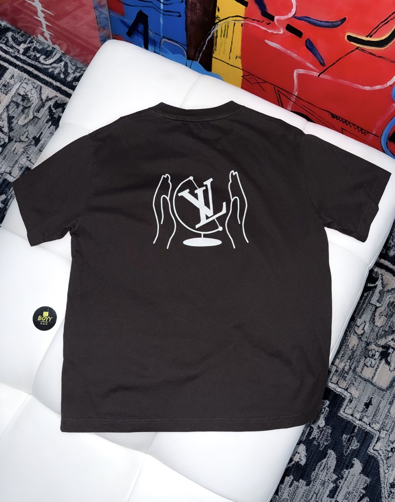 Louis Vuitton Louis Vuitton logo t shirt Size US L / EU 52-54 / 3 - 2 Thumbnail