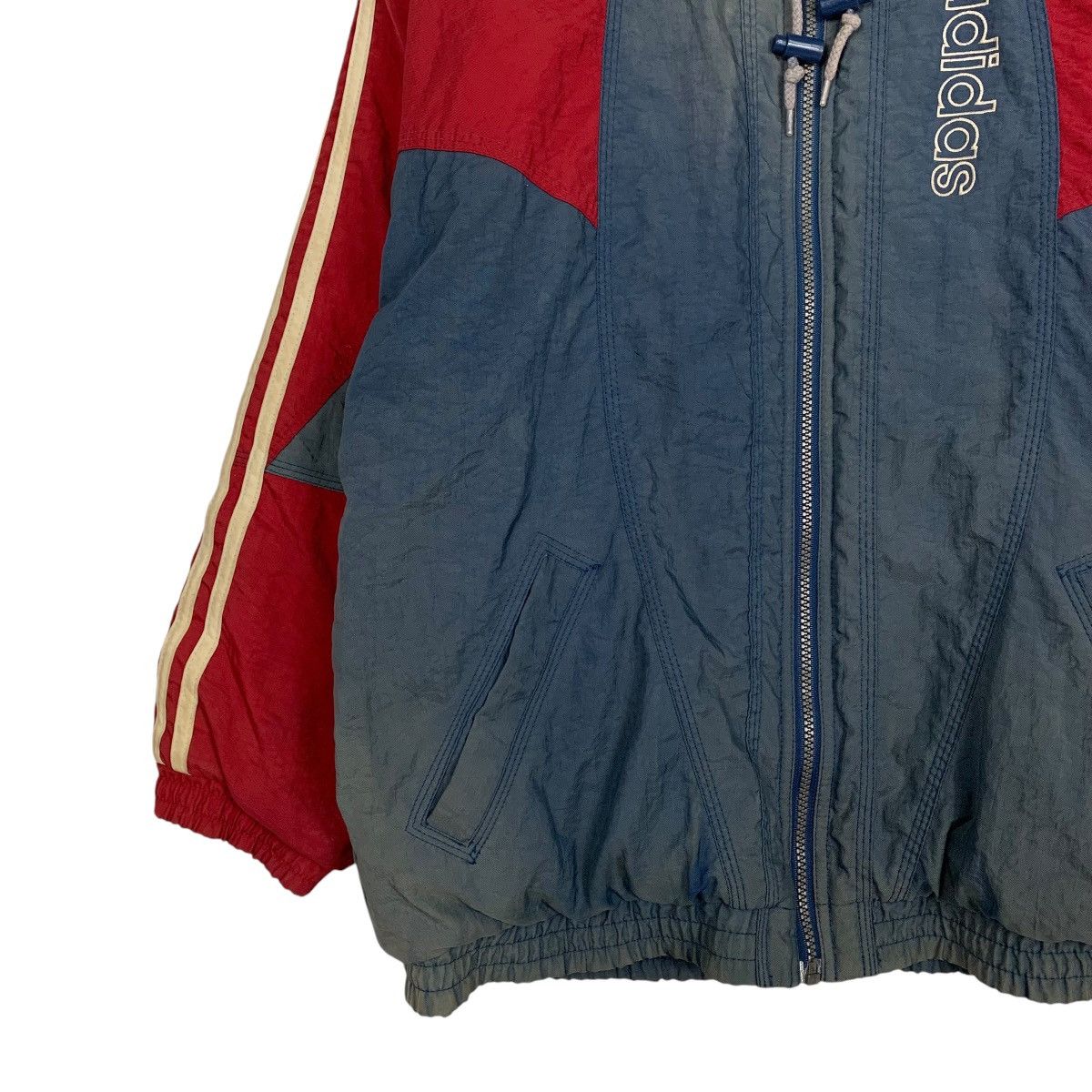 Adidas Vintage Adidas Big Logo Two Tones Windbreaker Jacket Size US XL / EU 56 / 4 - 4 Thumbnail
