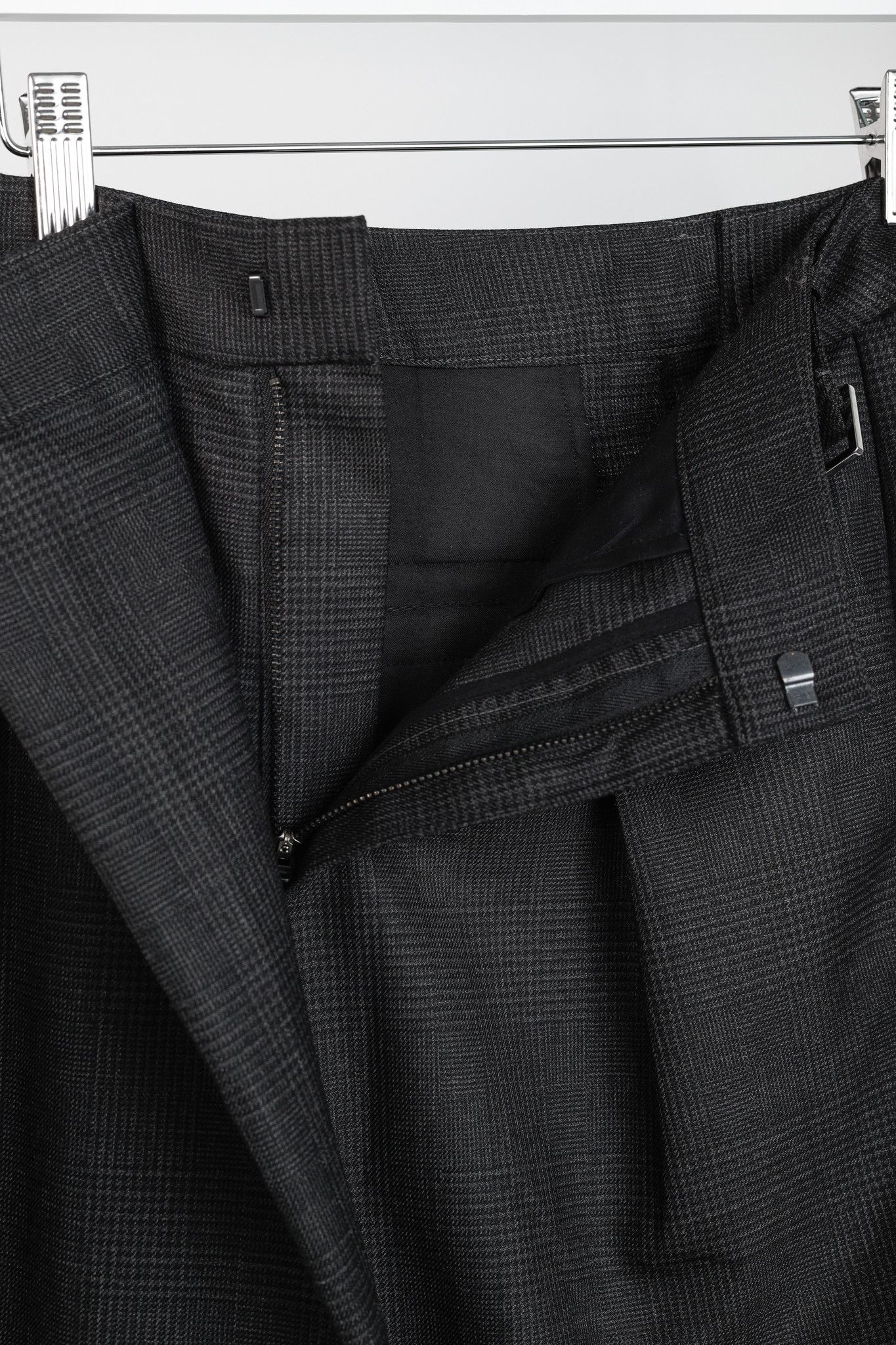 Tibi Tibi Adler Grey Multi Glenplaid Wrap Pant Size 25" / US 0 / IT 36 - 8 Thumbnail