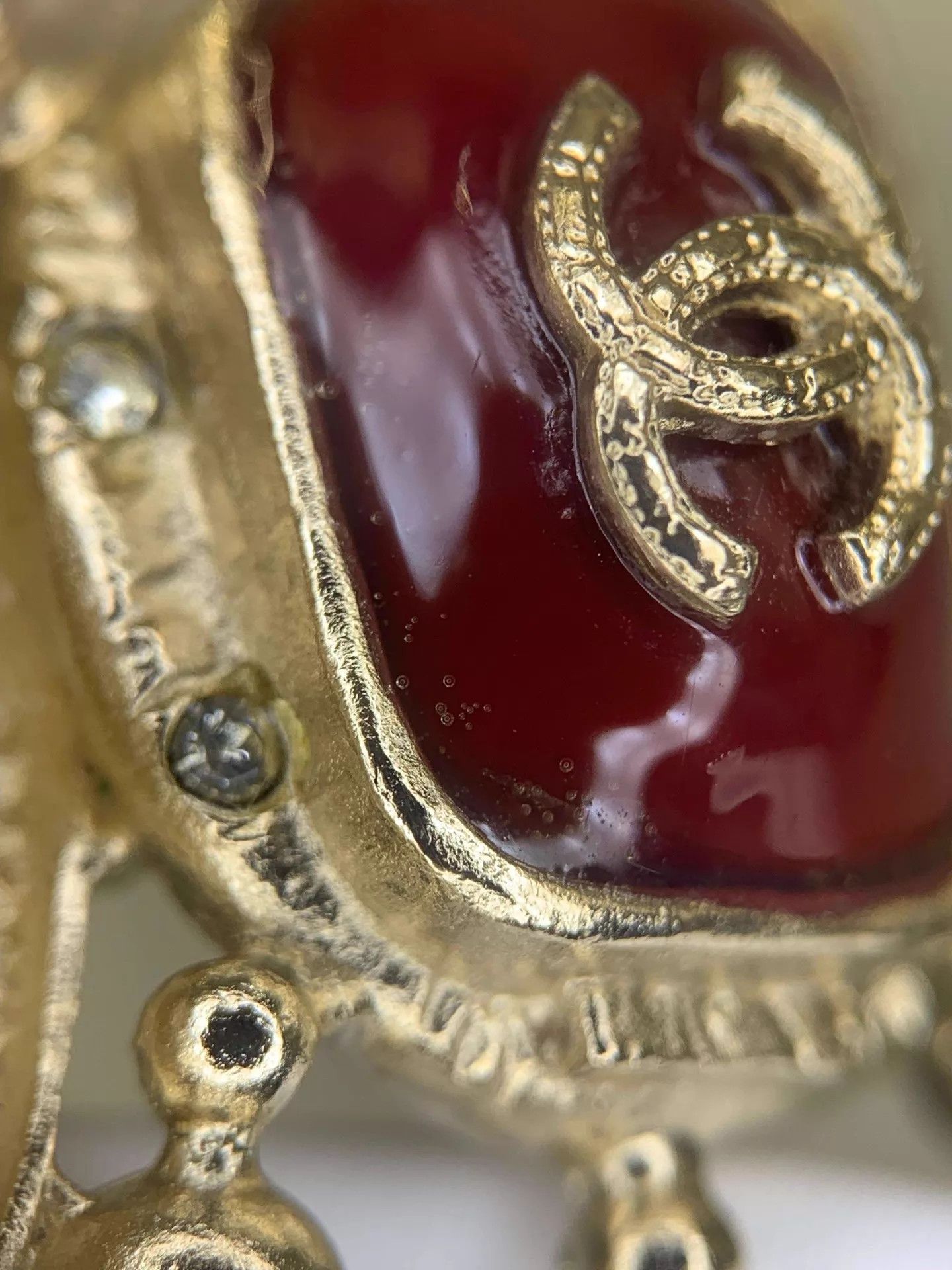 Chanel Chanel 13A Edin C C Enamel Pearl Crystal Brooch 6.3cm Wear Size ONE SIZE - 8 Thumbnail