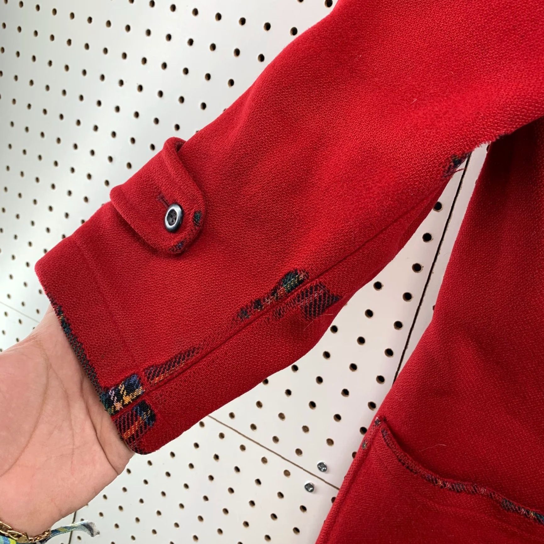 Brooks Brothers VINTAGE Brooks Brothers Wool Duffle Coat Womens XS Red Plaid Hooded Lined Winter Style Overcoat Women XS Red Brooks Brothers Coat Size XS / US 0-2 / IT 36-38 - 6 Thumbnail
