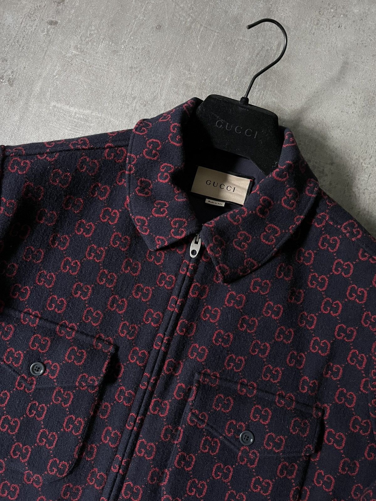 Gucci Gucci GG Jacquard shirt jacket wool Size US M / EU 48-50 / 2 - 5 Thumbnail