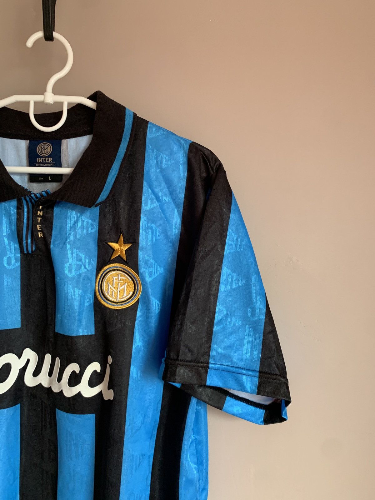 Vintage Internazionale Inter 1992 Football Shirt Retro Score Draw L Size US L / EU 52-54 / 3 - 4 Thumbnail