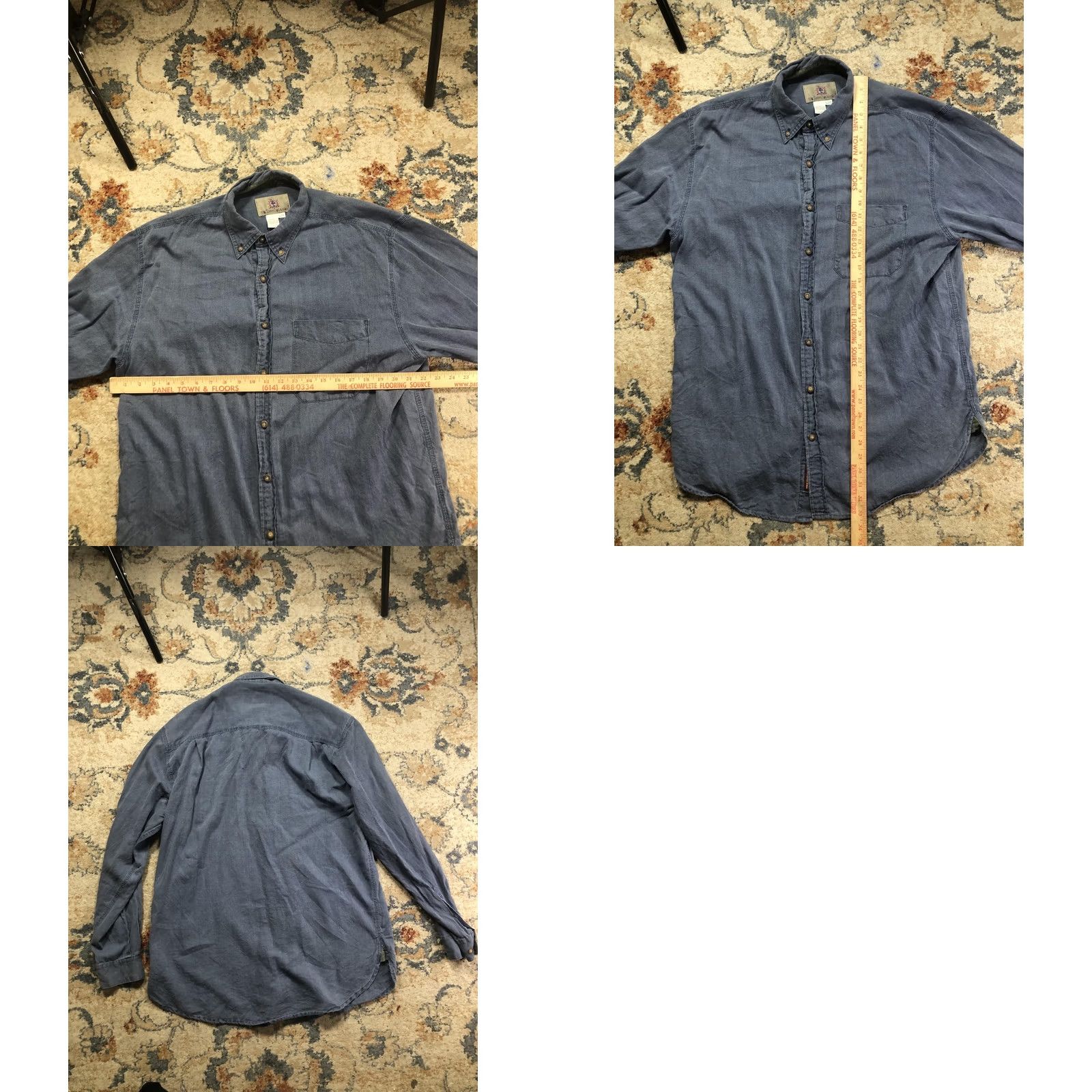 The Territory Ahead The Territory Ahead Shirt Mens LT Tall Blue Chambray Long Sleeve Button Down Size US L / EU 52-54 / 3 - 8 Thumbnail