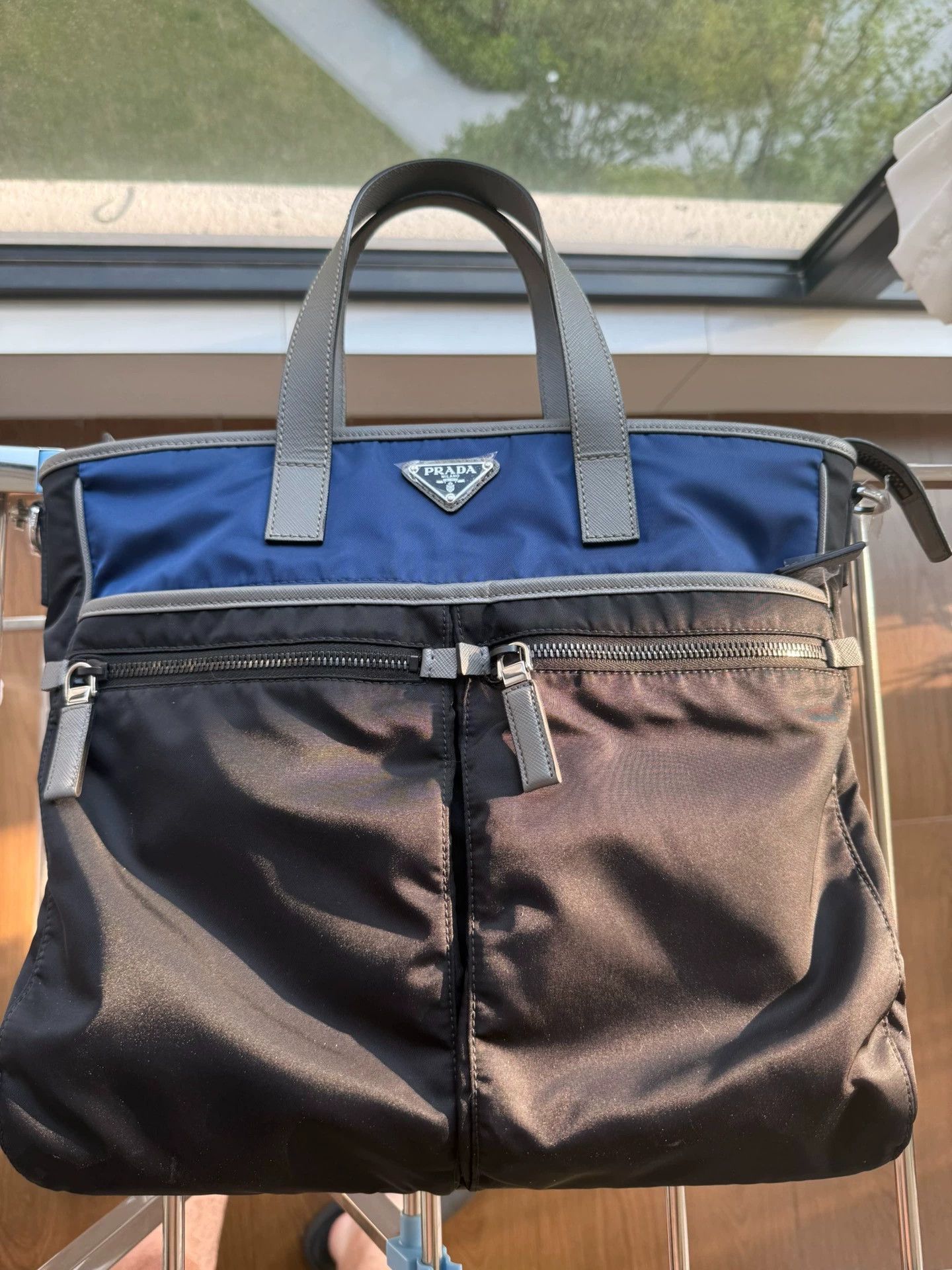 Prada Prada Canvas Tote Bag With Strap Size ONE SIZE - 1 Thumbnail