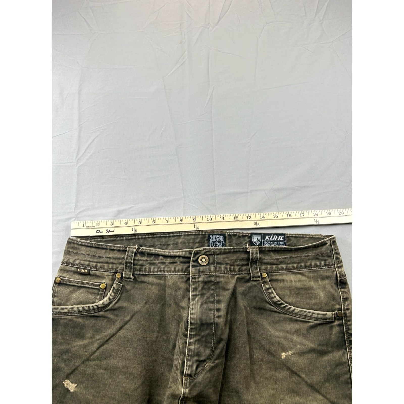 Vintage KÜHL Rydr Pants 38X30 Men Green Canvas Outdoor Hiking Cargo 5-Pocket Size US 38 / EU 54 - 5 Thumbnail