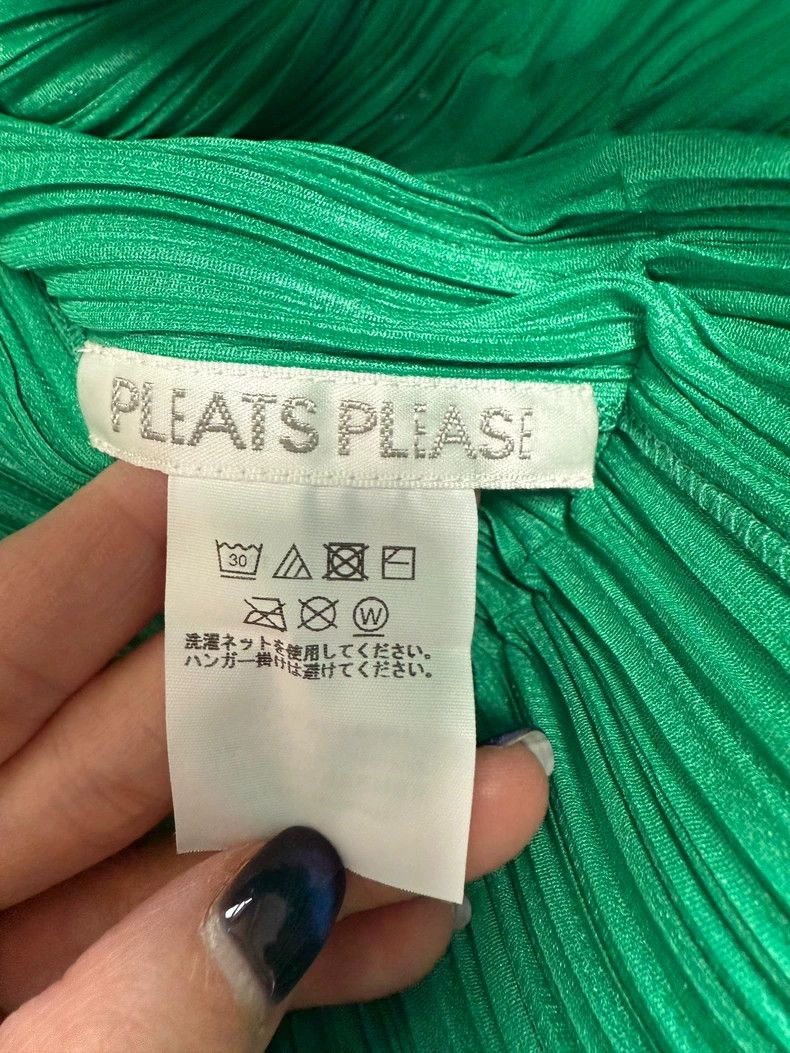 Issey Miyake Issey Miyake size:3 Green bamboo joint pleated short-sleev Size S / US 4 / IT 40 - 3 Thumbnail