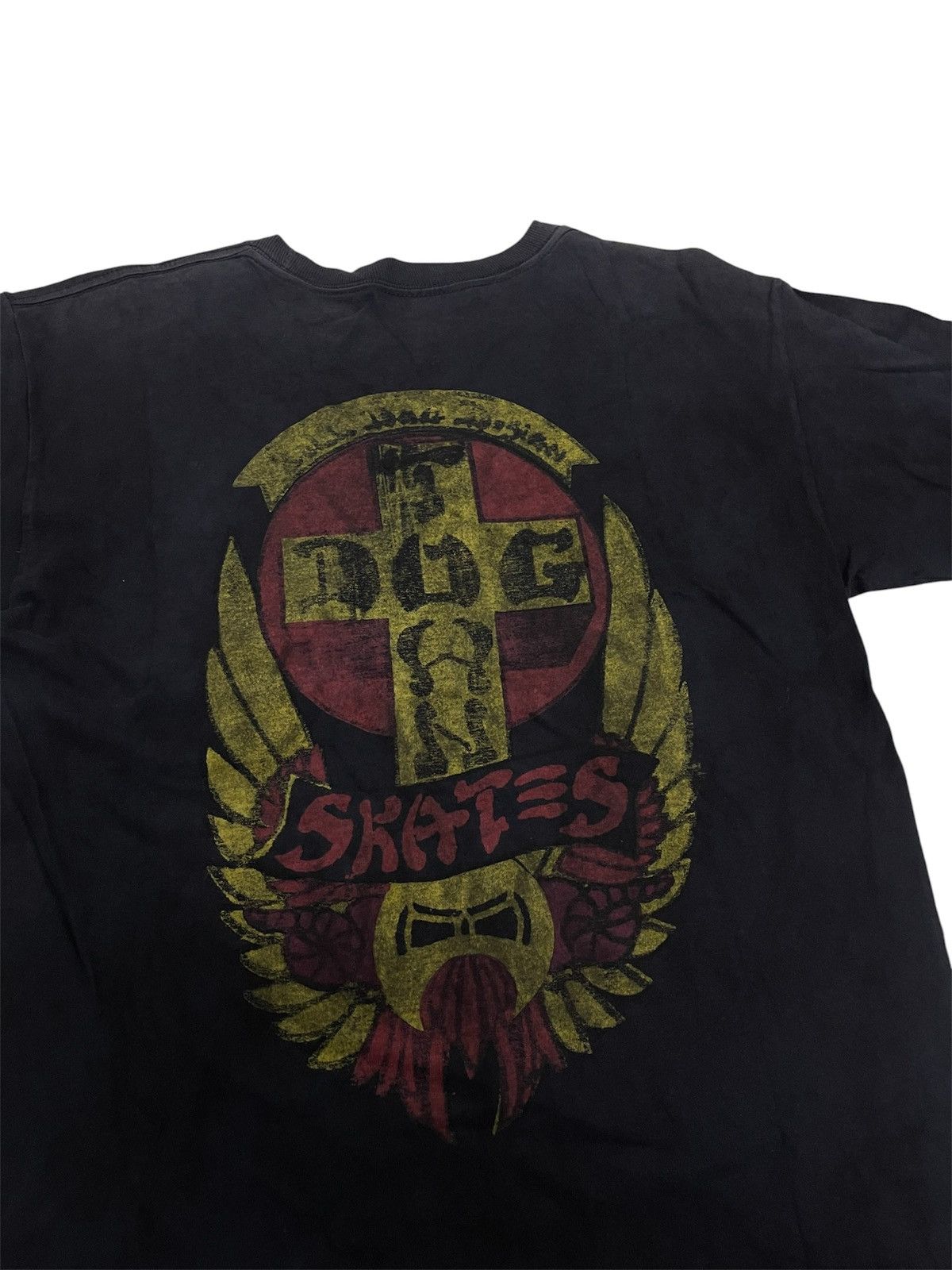 Dogtown Y2K Sun Faded Dogtown Big Cross Thrashed Design Skate Tee Size US M / EU 48-50 / 2 - 3 Thumbnail