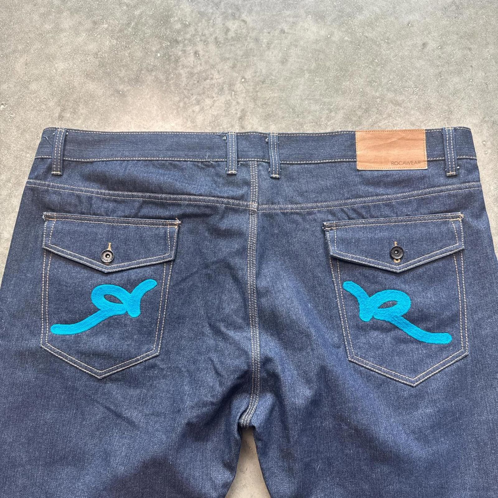 Rocawear Blue Rocawear Straight Leg Jeans With Unique Back Pocket Size US 44 / EU 60 - 4 Thumbnail