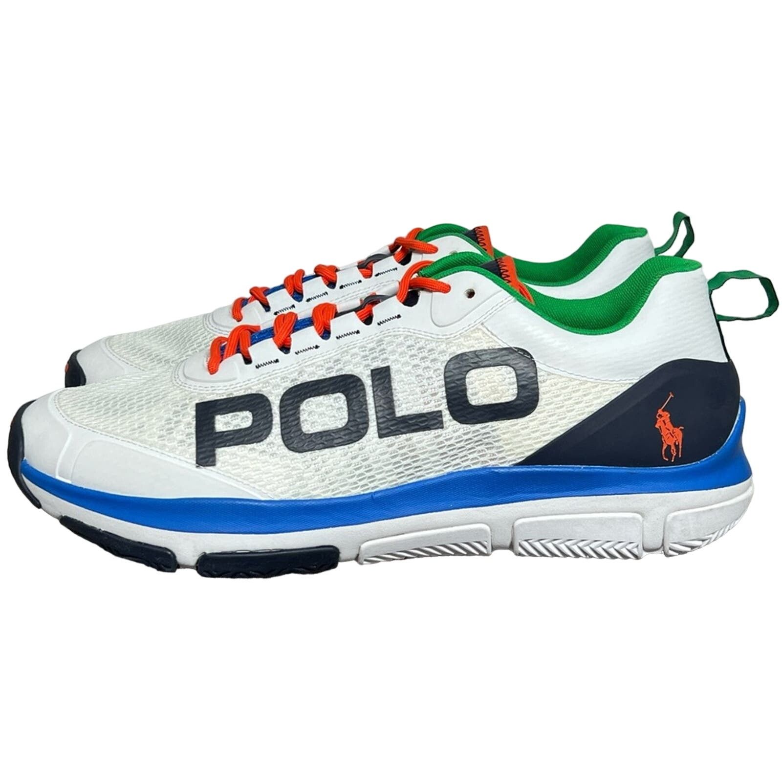 image of Polo Ralph Laurent Us Open Shoes Tech Racer 2.0 Sneakers Nwob in White, Men's (Size 14)