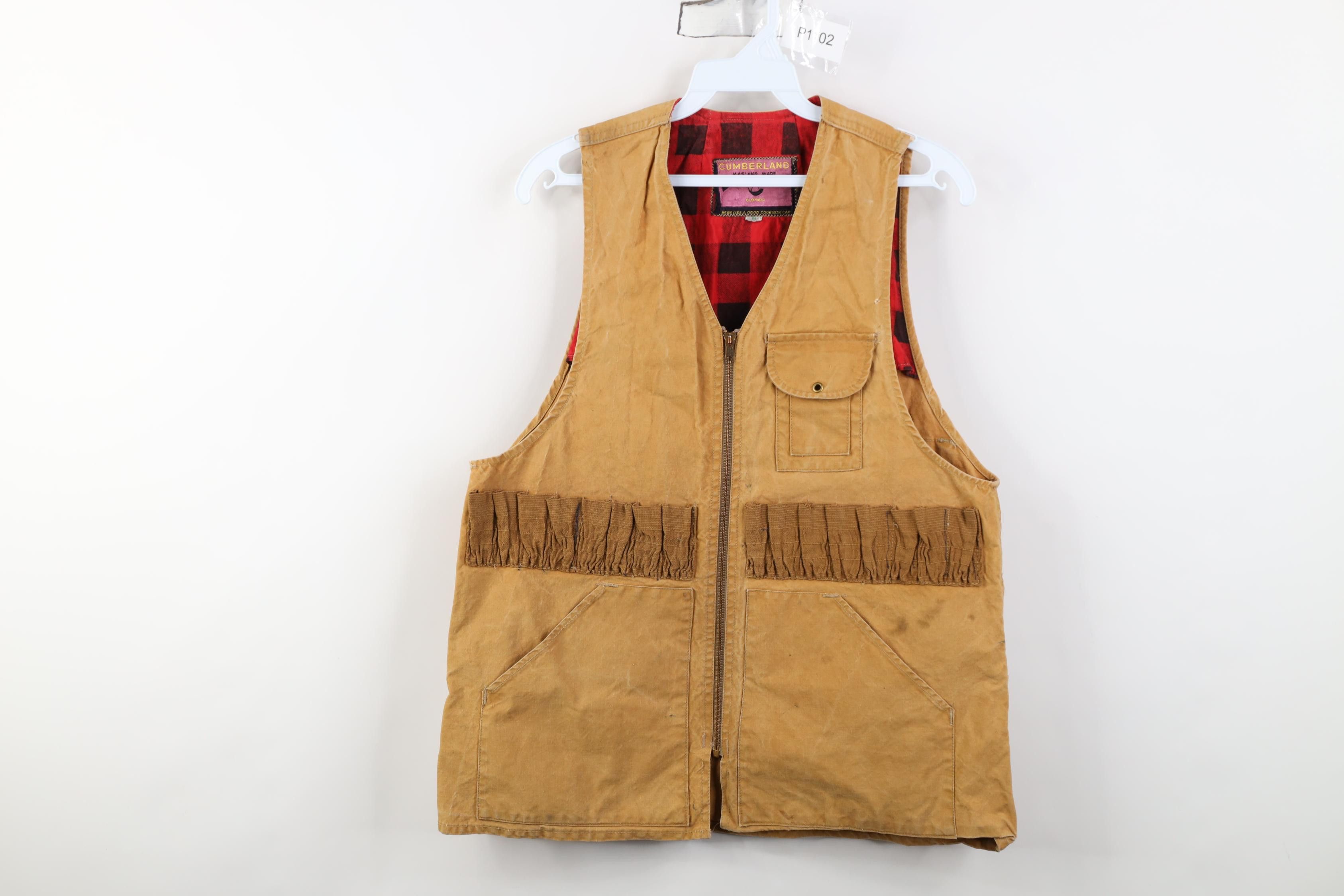 Vintage Vintage 50s Canvas Hunting Birding Vest Jacket Brown USA Size US M / EU 48-50 / 2 - 1 Thumbnail