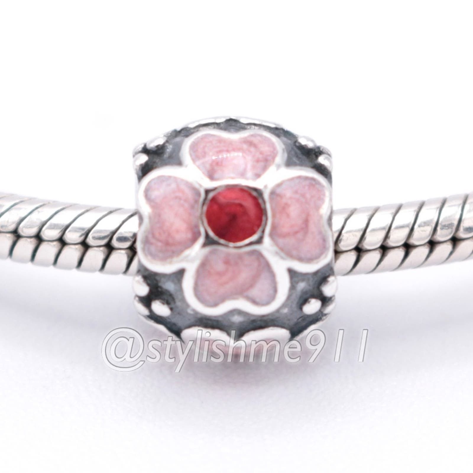 pandora Authentic PANDORA Red Daisy Charm - 790433ER Size ONE SIZE - 1 Thumbnail